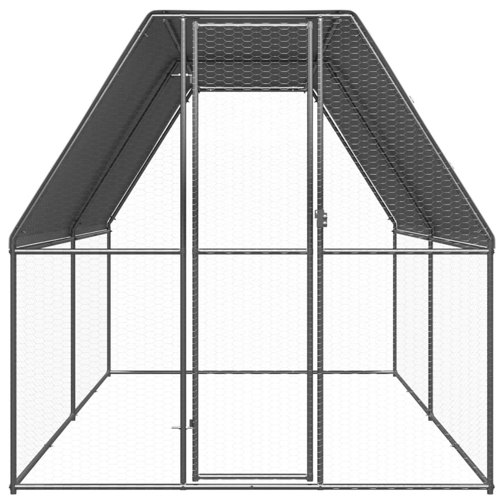 vidaXL, Outdoor-Hühnerkäfig 2x4x2 m Verzinkter Stahl
