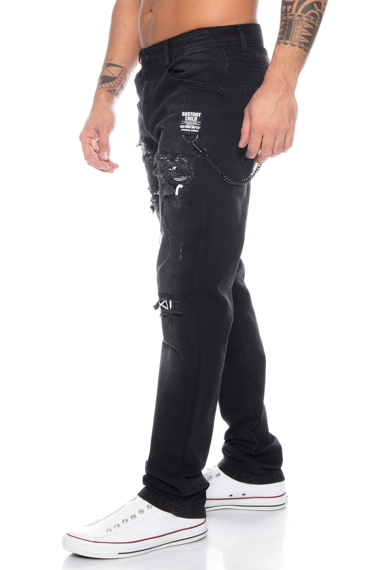 Cipo & Baxx Slim-fit-Jeans Herren Destroyed günstig online kaufen