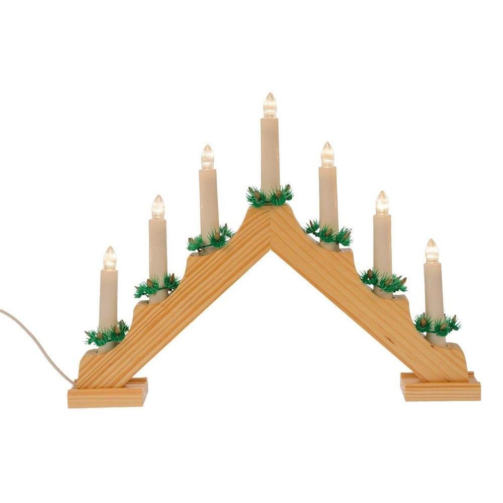 Idena Adventsleuchter 8582088, mit 7 LED Kerzenlichtern, aus naturfarbenem günstig online kaufen