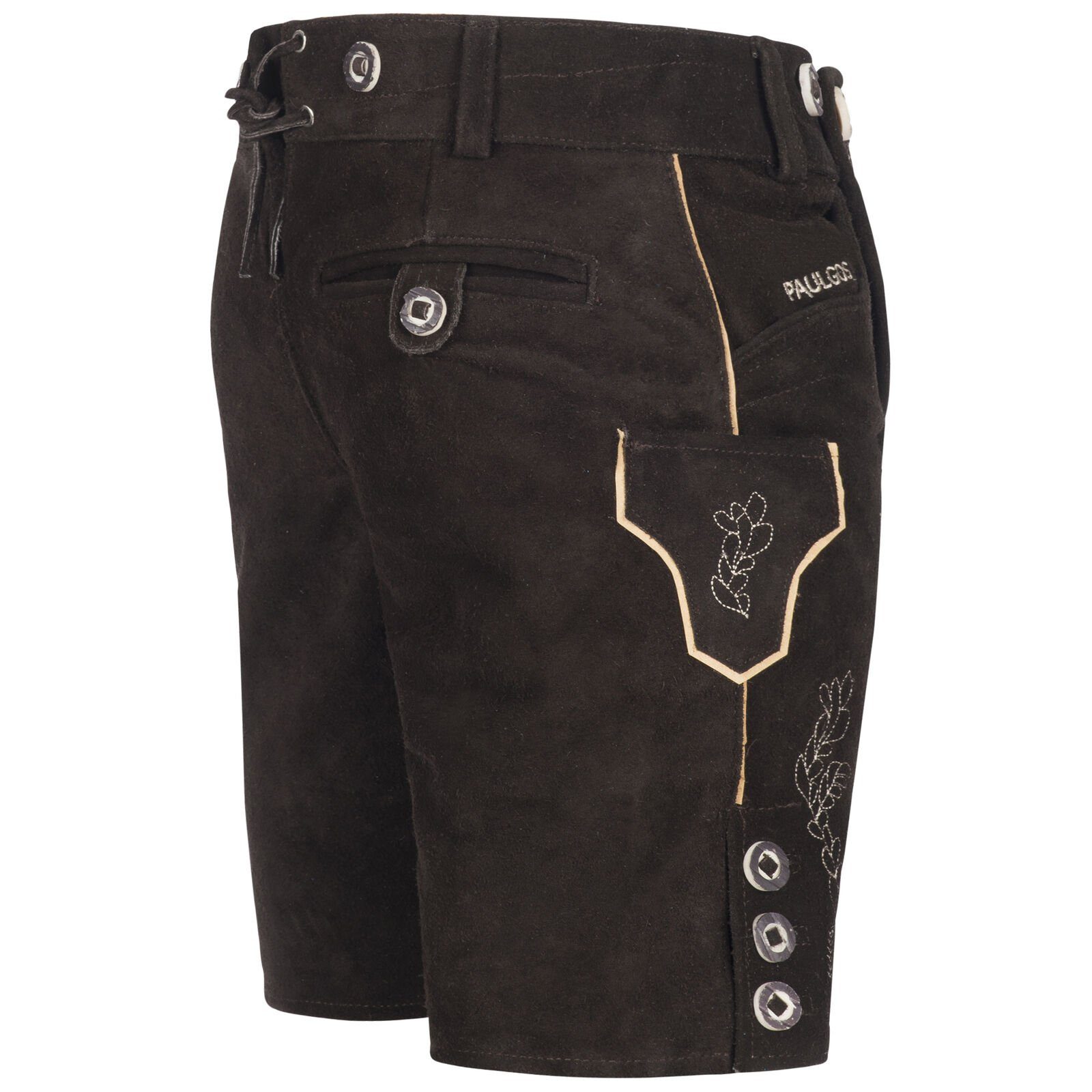 Lederhose Herren Kurz - Echtleder Trachtenhose Mit Trägern Oktoberfest