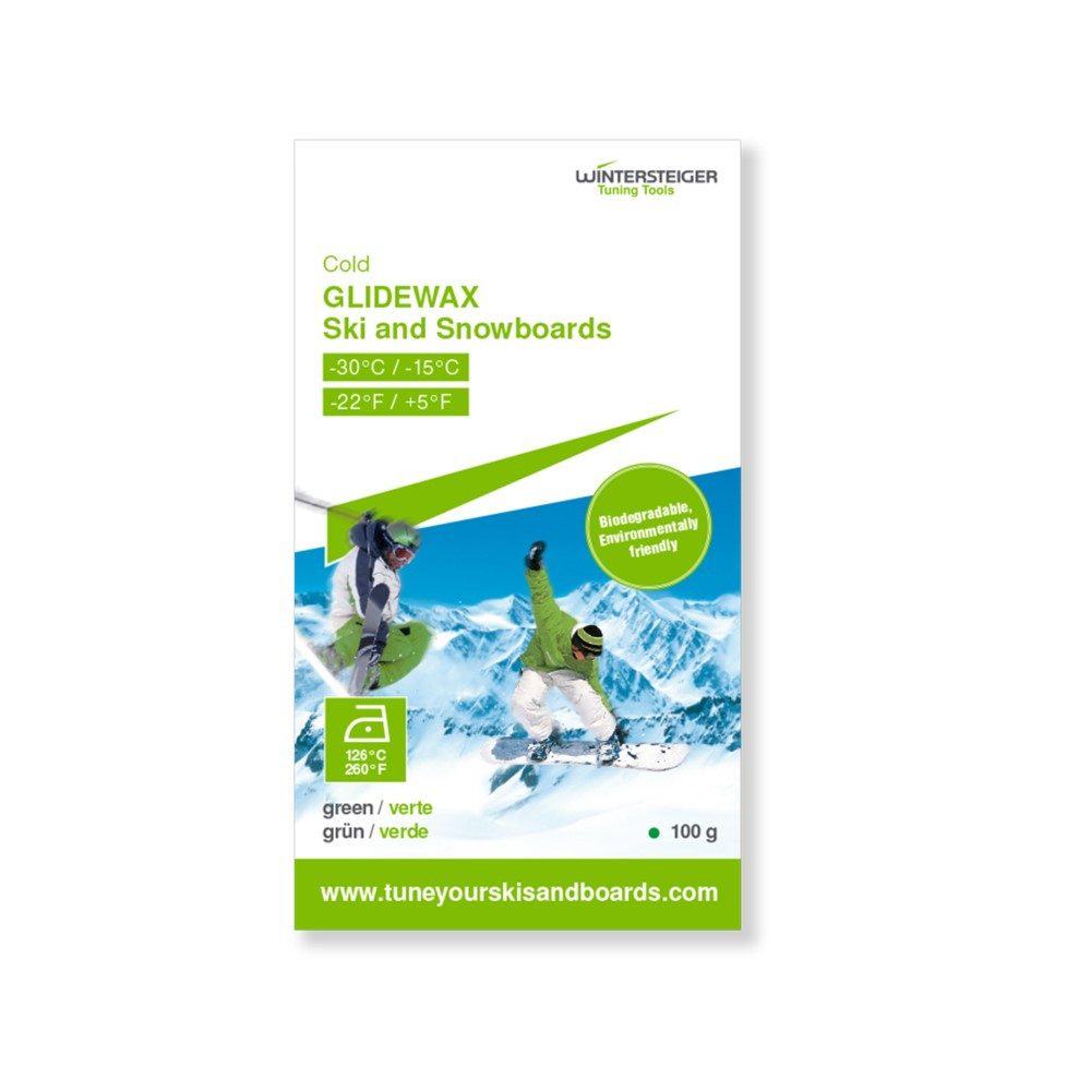 Ski Wintersteiger Glidewax Ski Snowboard Wax Skiwachs Wachs 100g green