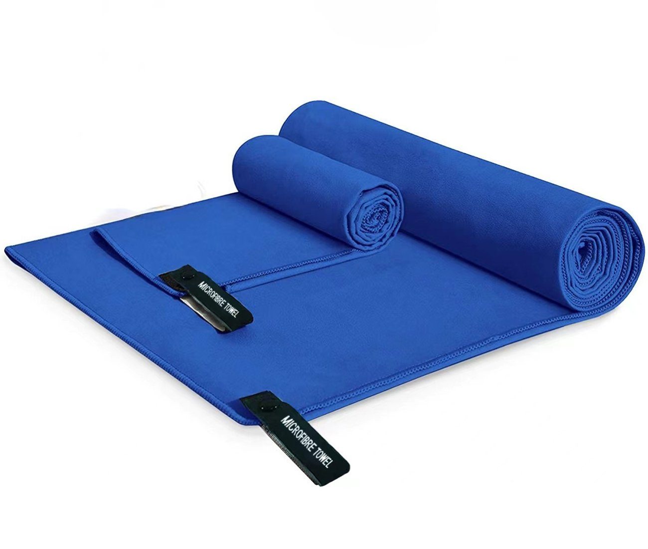 Haiaveng Handtuch Set Handtuch Set,Badetuch Groß(152x76cm)+Handtüch Klein(80x40cm), Verfügbar als Sporthandtuch Reisehandtuch Outdoor Handtuch Strandtuch blue