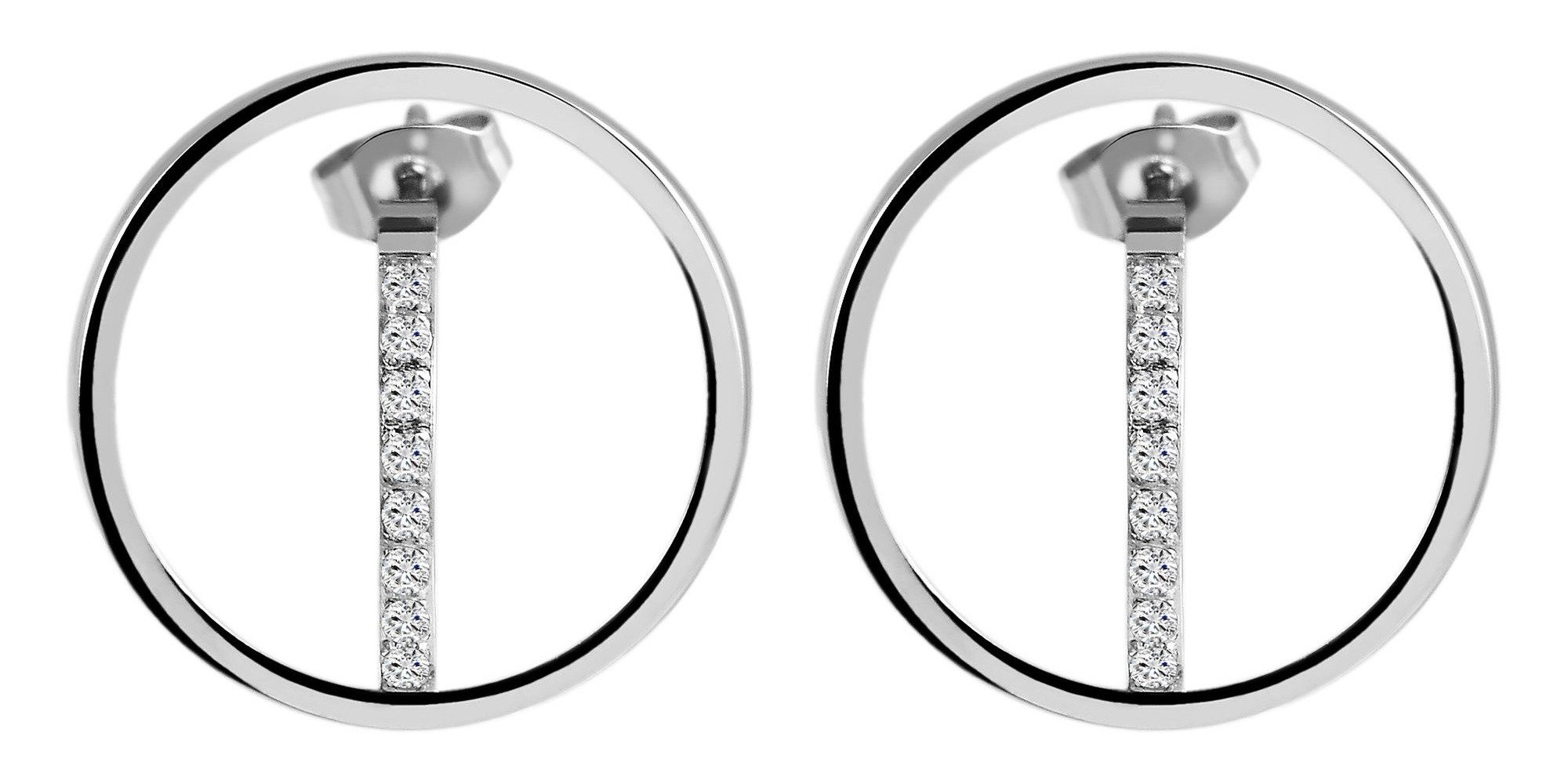 Paar Ohrhänger Ohrringe – Ohrstecker aus Edelstahl mit Strass Steinchen