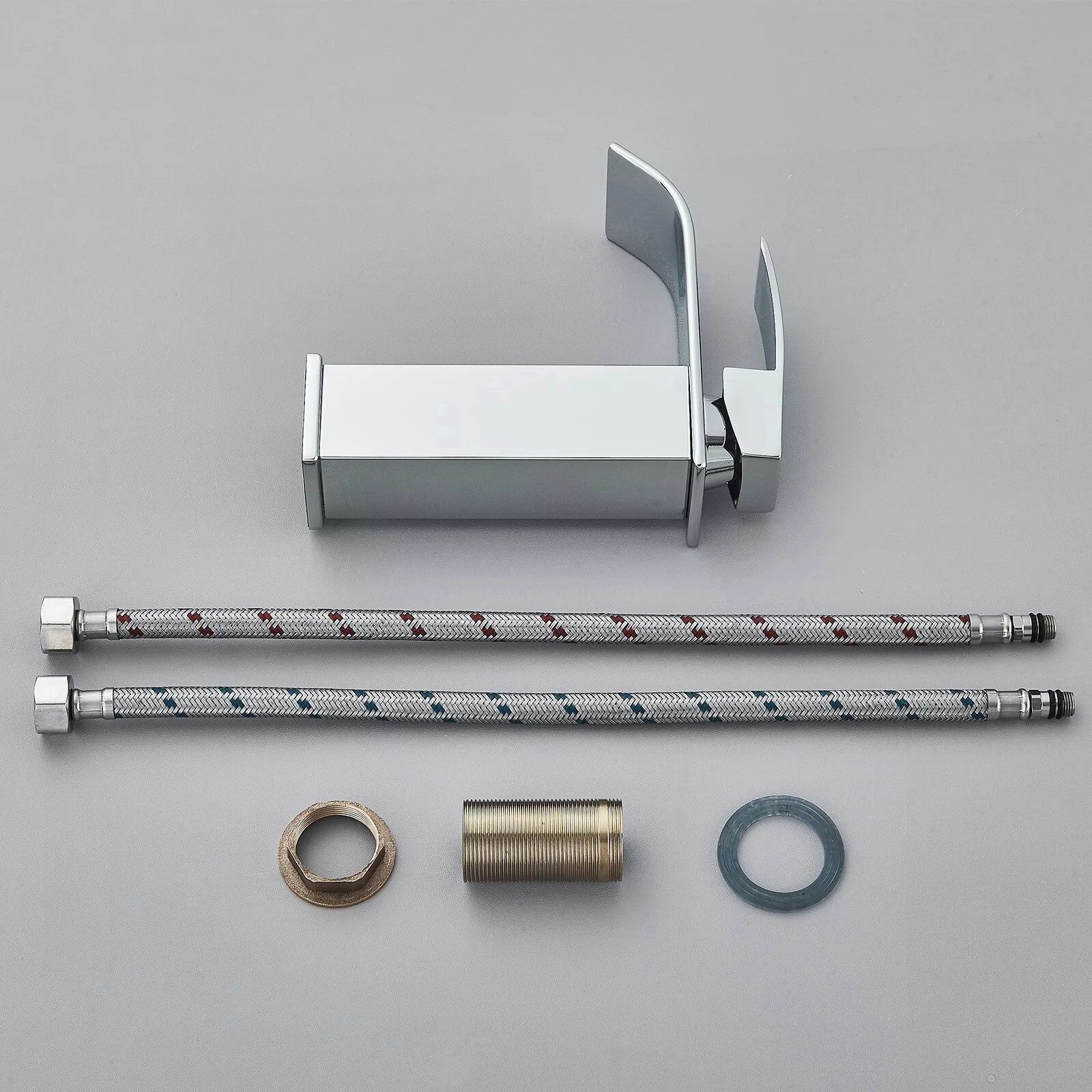 Faizee Home Badarmatur Wasserfall Chrome Armatur, moderne Bad- & Küchenarmatur, auslaufsicher