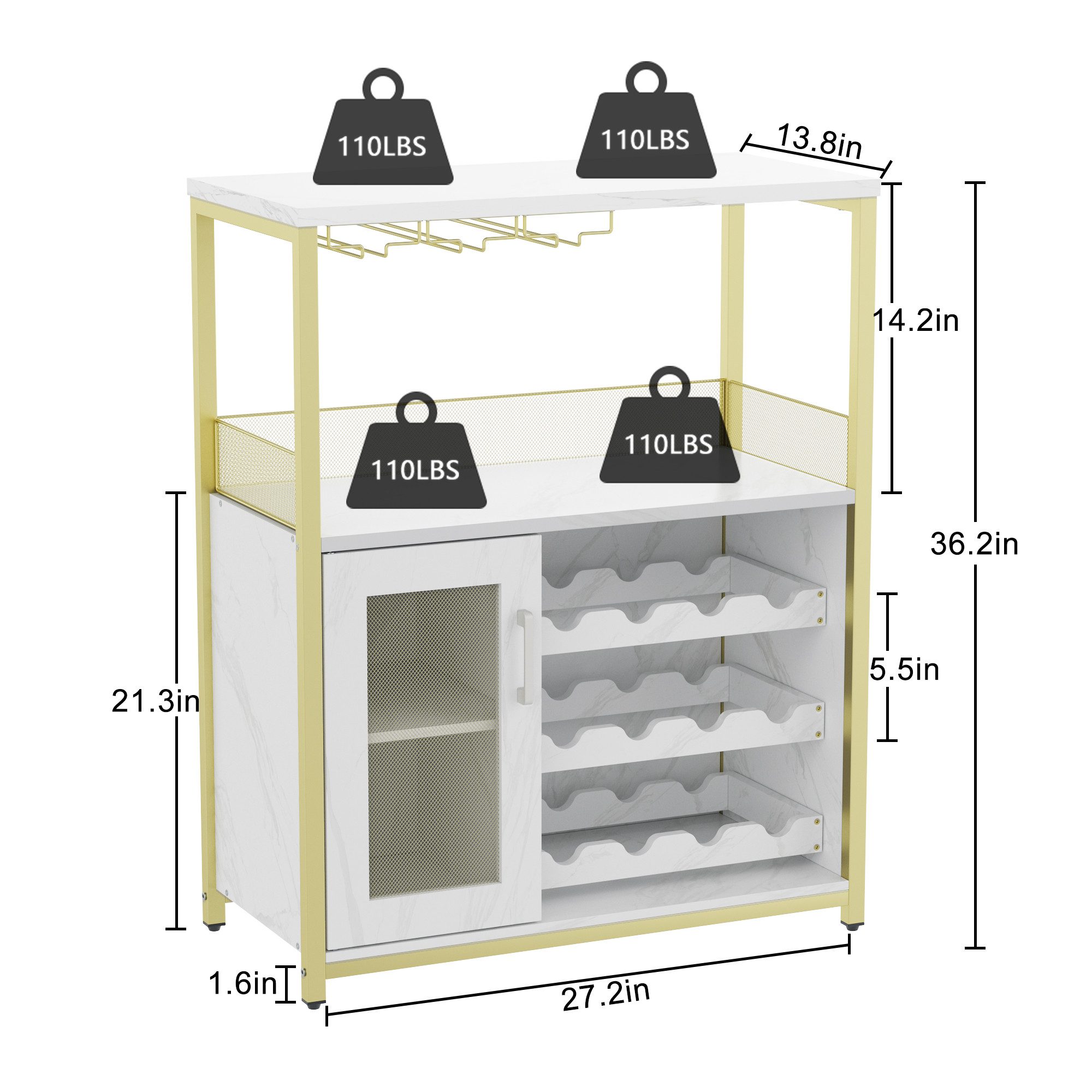 GarveeMore Weinschrank,Barschrank mit Glashalter und Netztür,industrielles günstig online kaufen