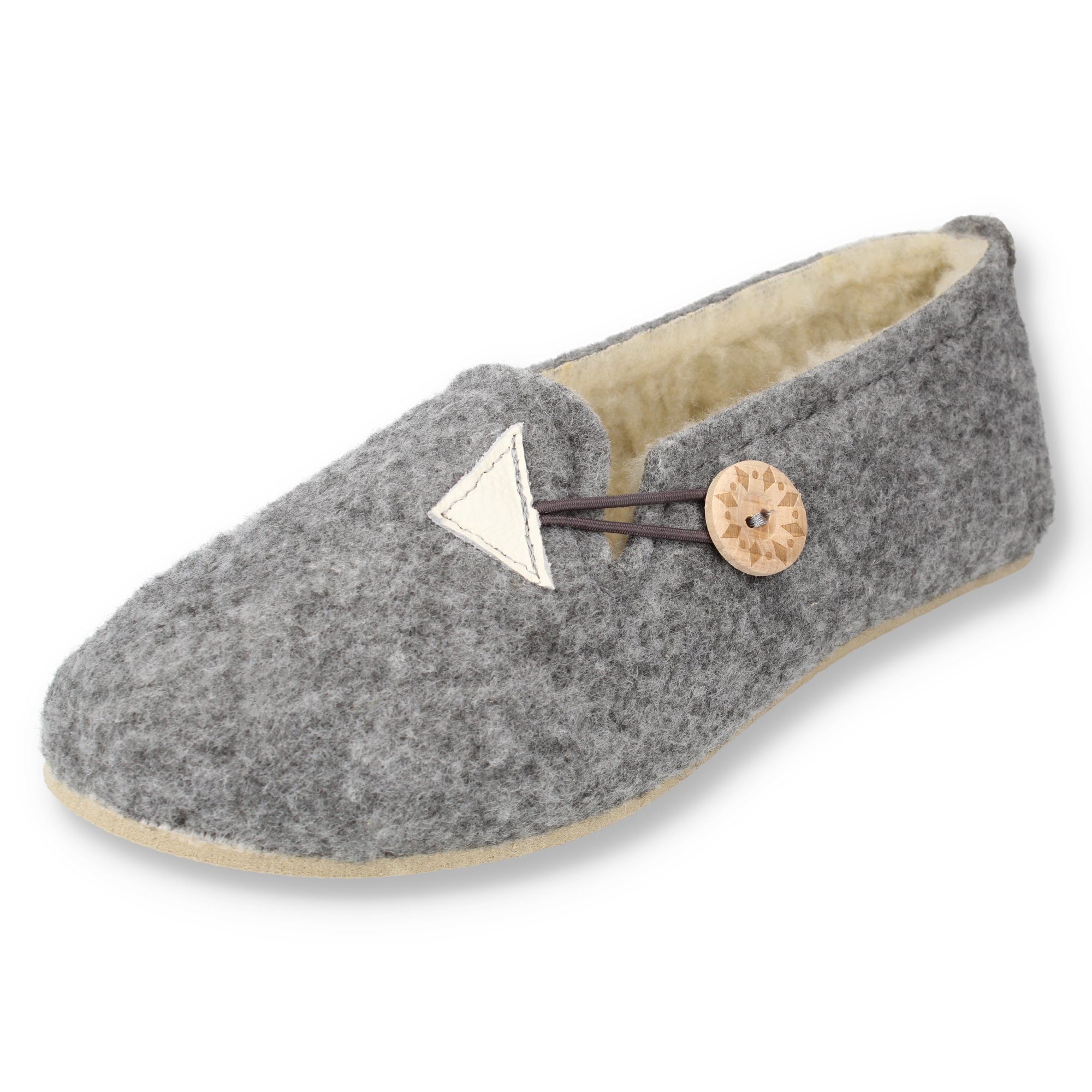 filsko Matka Damen Ballerina Hausschuhe Slipper mit Schafwolle gefüttert, z günstig online kaufen