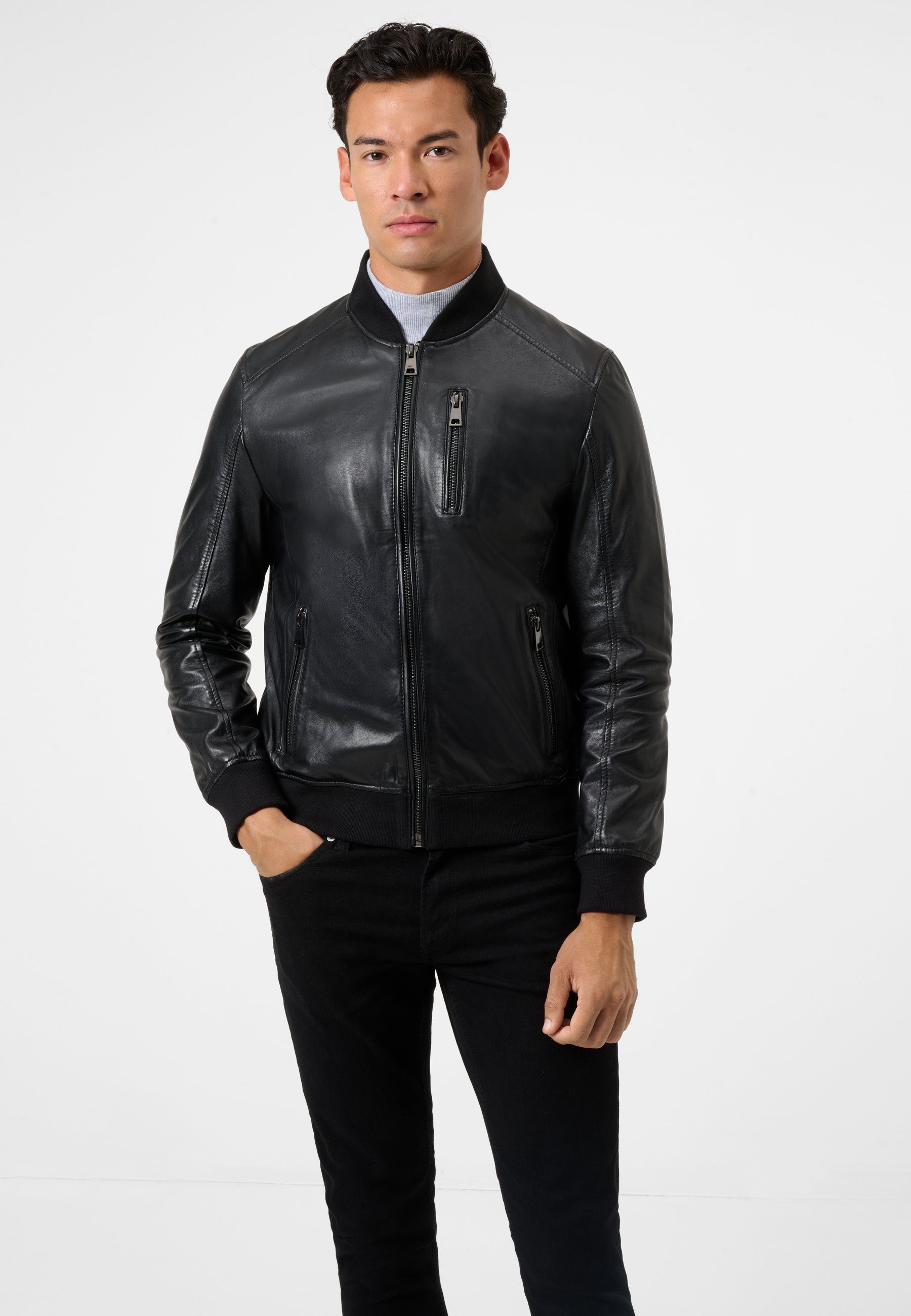 Lamm-Nappa-Leder Hochwertiges RICANO Samuel Lederjacke