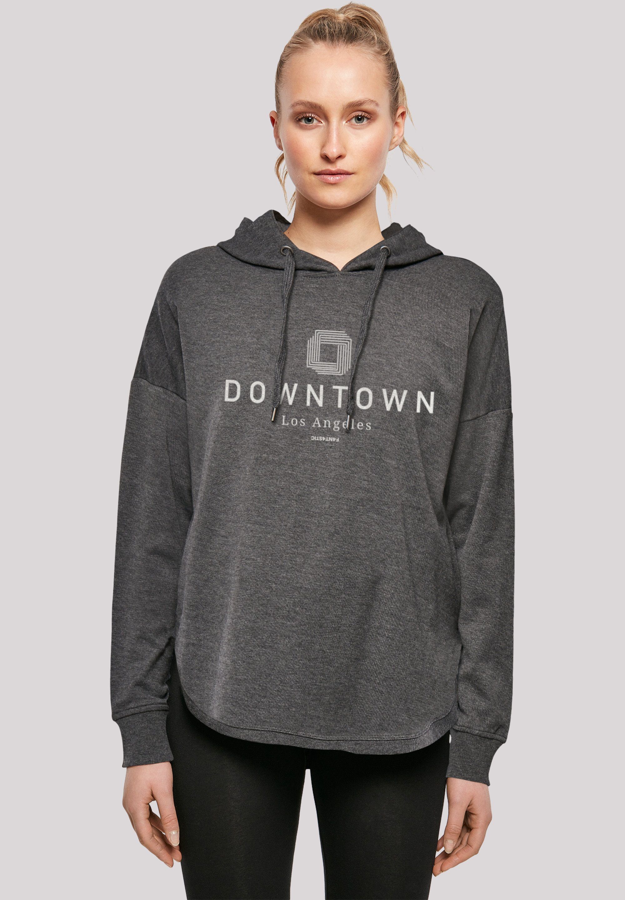 HOODIE charcoal Kapuzenpullover Print LA OVERSIZE F4NT4STIC Downtown