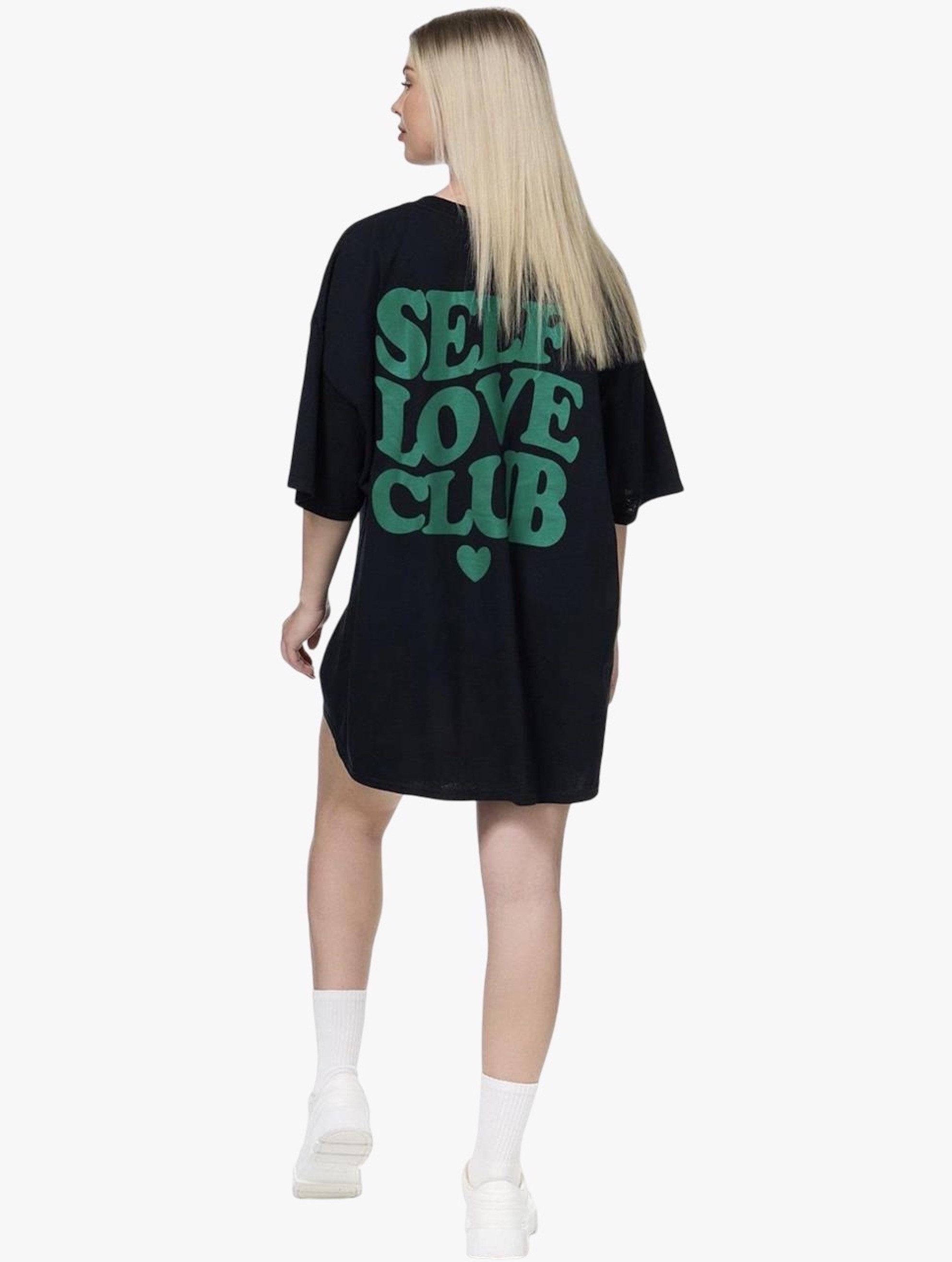 T-Shirt Worldclassca Oversized Print LOVE CLUB T-Shirt lang Sommer Oberteil