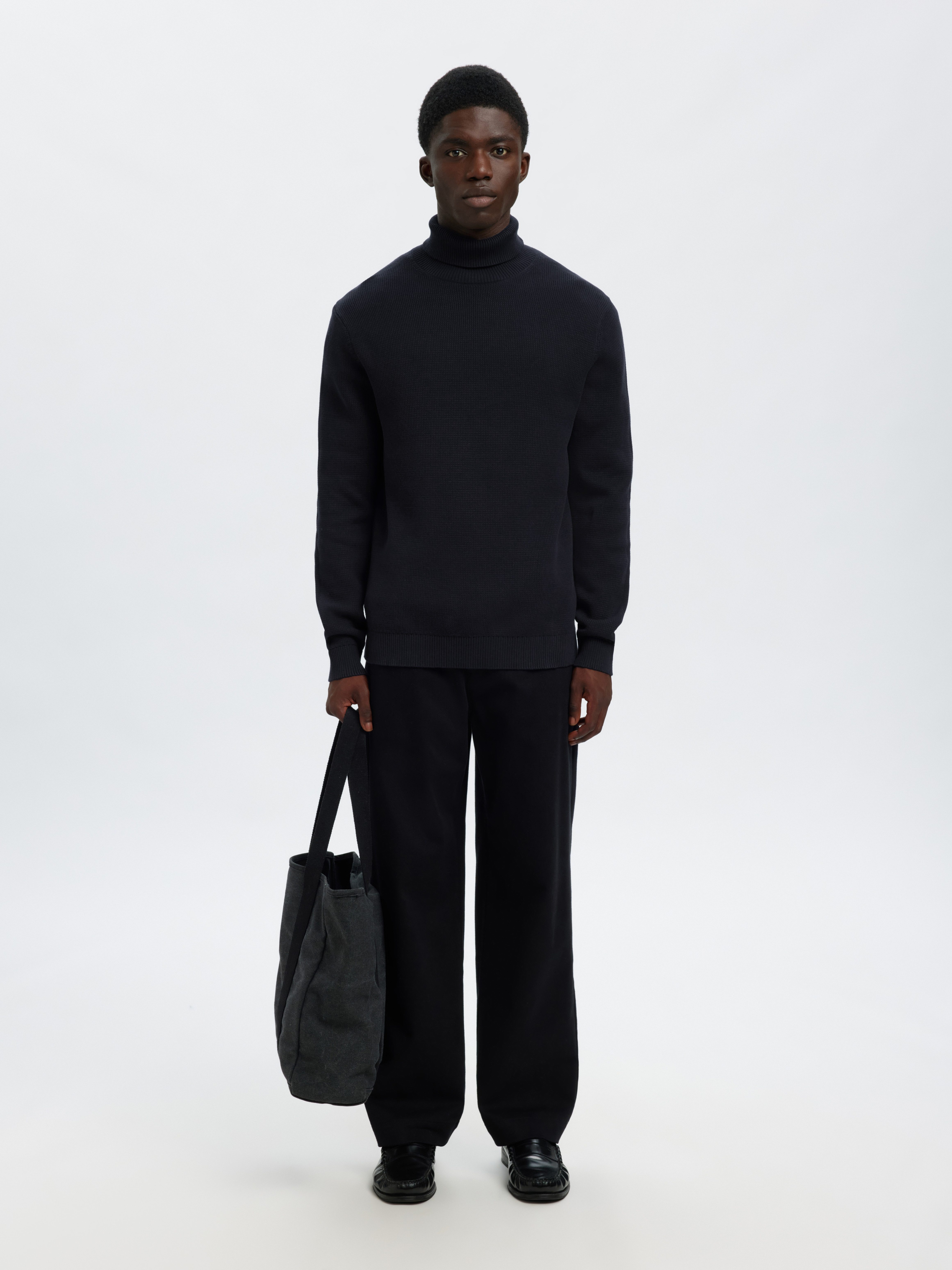 Selected Rollkragenpullover SLHDANE LS KNIT STRUCTURE ROLL NECK NOOS