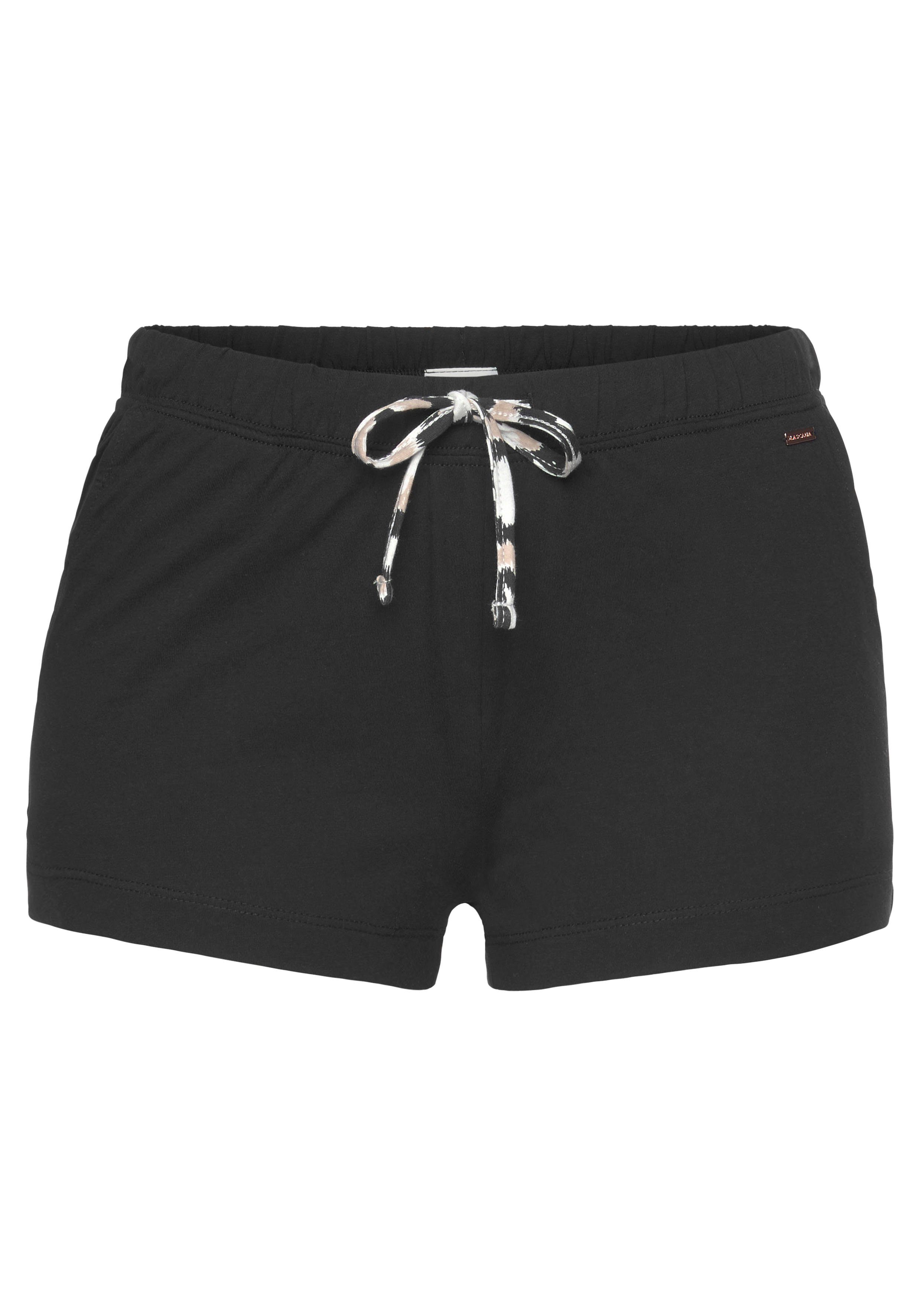 LASCANA Schlafshorts in weicher Qualität schwarz