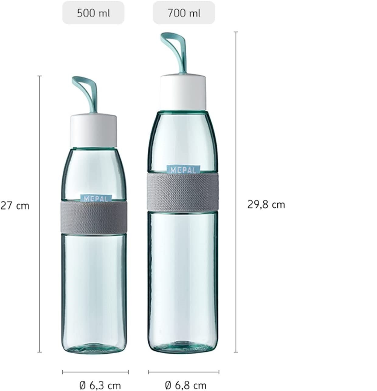 Mepal Trinkflasche Trinkflasche 700 ml Ellipse für Sport und Freizeit, Vivid Mauve, vielseitig einsetzbar