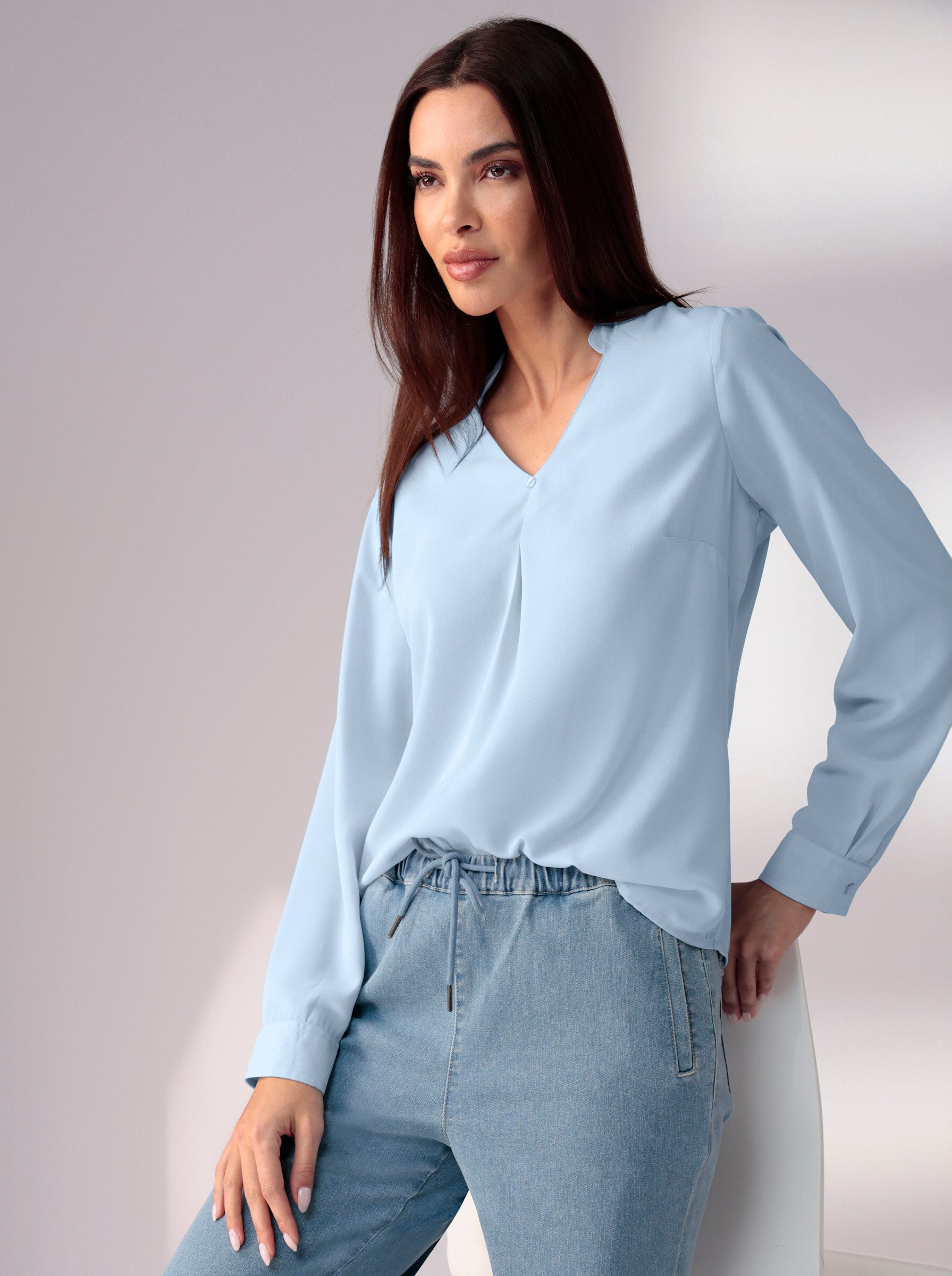 heine Klassische Bluse Bluse Langarm