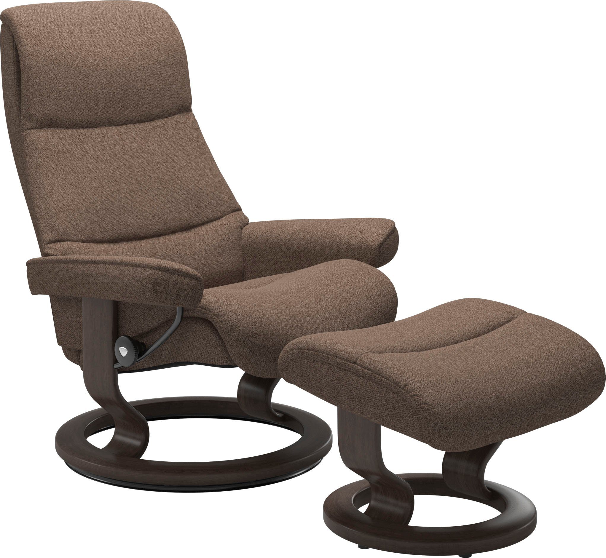 Stressless® Relaxsessel View (Set, Relaxsessel mit Hocker), mit Classic Base, Größe L,Gestell Wenge