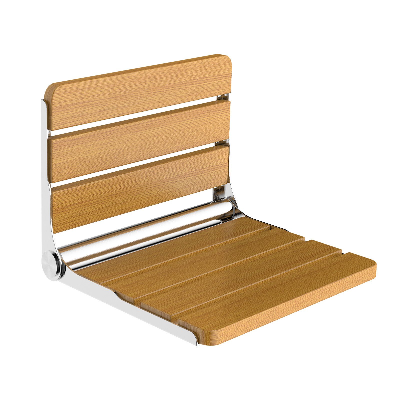 HEUFFE Duschklappsitz zur wandmontage, für Senioren & Kinder, klappbar, rechteckig, belastbar bis 200,00 kg, modern, elegant, aus Eiche, Hochglanz, EUIPO-zertifiziert