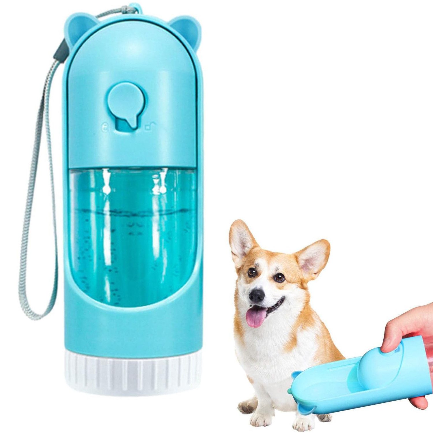 Reisenapf Tragbare Hundetrinkflasche Futterautomaten Grün
