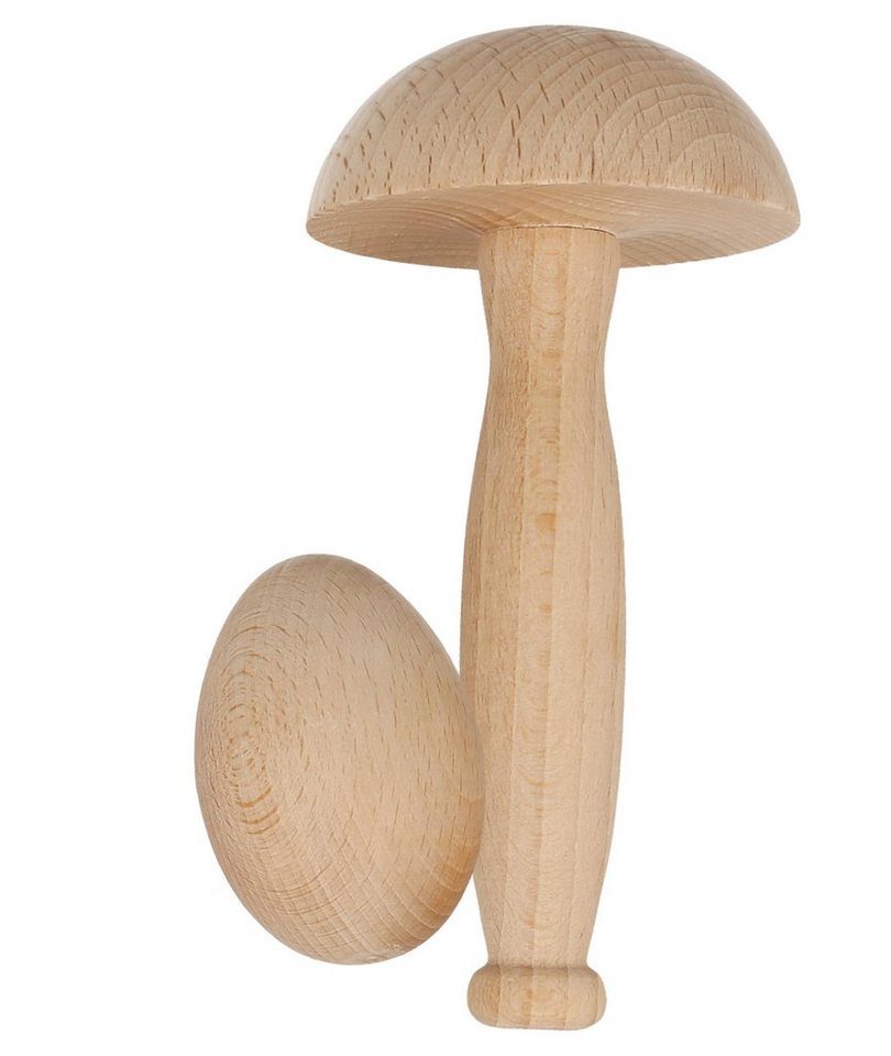 Lantelme Nähkästchen Stopfei und Stopfpilz Set Holz für Socken Kleidung Stopfen Reparieren, EU Herstellung aus naturbelassenen Buchenholz auch als Deko