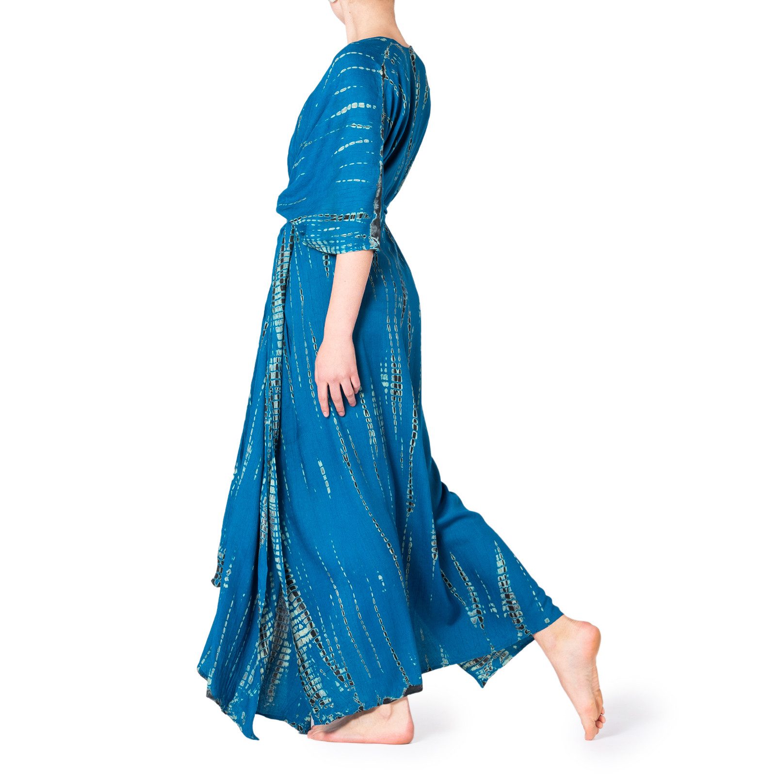 PANASIAM Tunikakleid Damen Kimono Maxi Strandkleid aus natürlicher Viskose günstig online kaufen