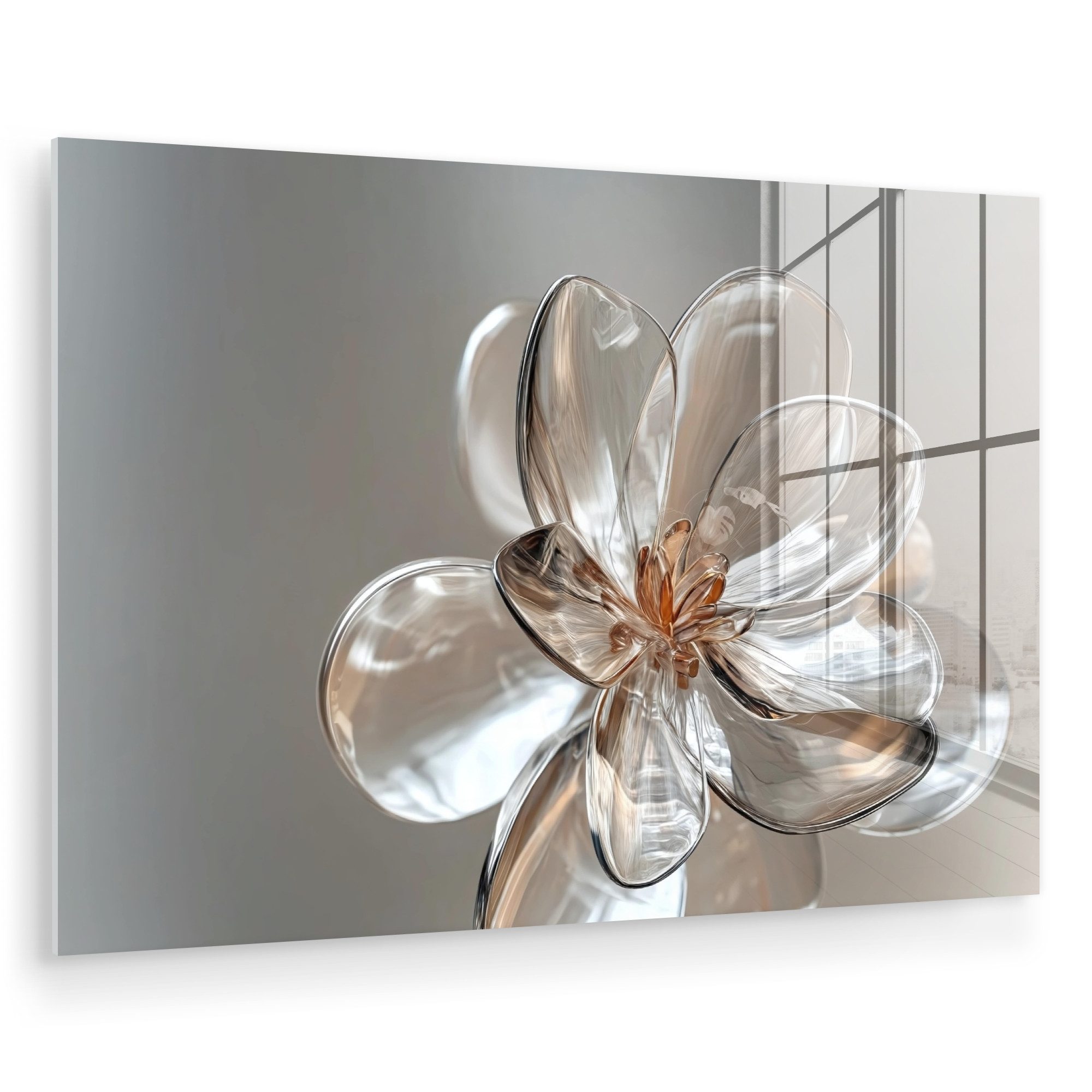 MuchoWow Acrylglasbild Blume - Gläser - Transluzent, Inkl. Aufhängung, Glas günstig online kaufen