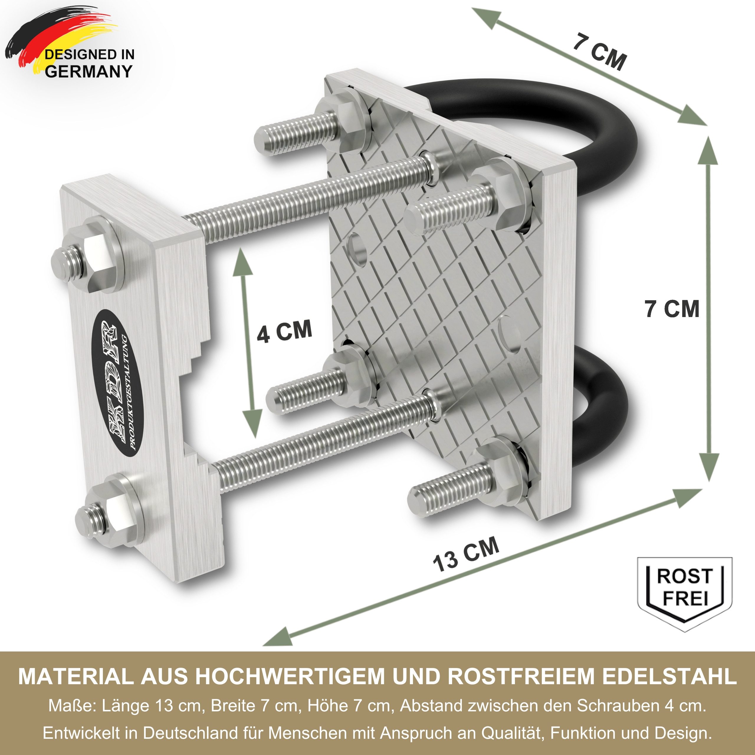 KDR Produktgestaltung Schirmhalter Sonnenschirmhalter Balkongeländer Sonnenschirmständer für Sonnenschirm, für Stöcke bis Ø 42 mm
