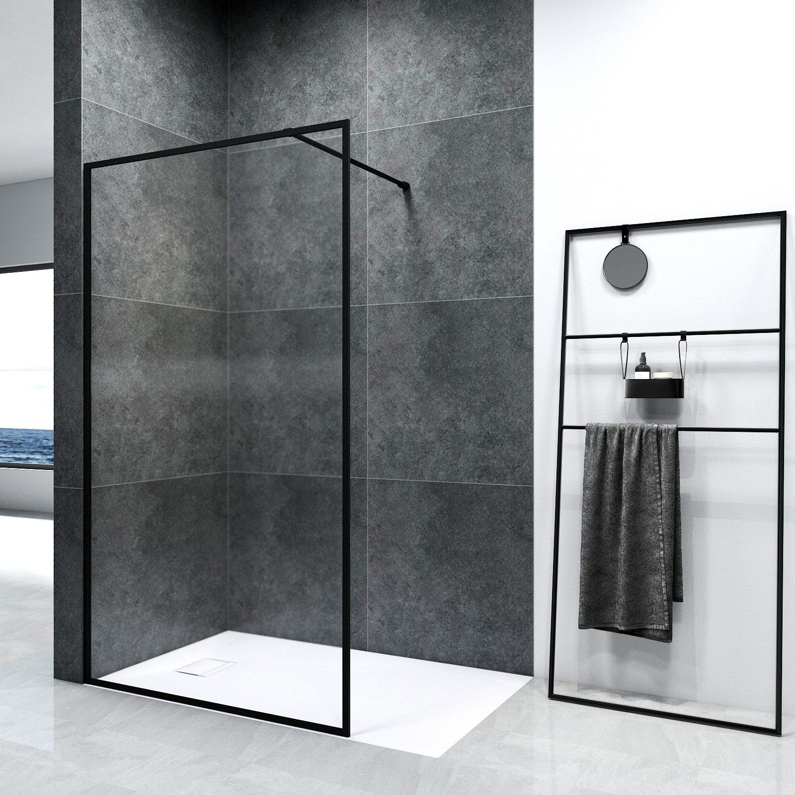EMKE Walk-in-Dusche Walk In Duschtrennwand Sichtschutz günstig online kaufen