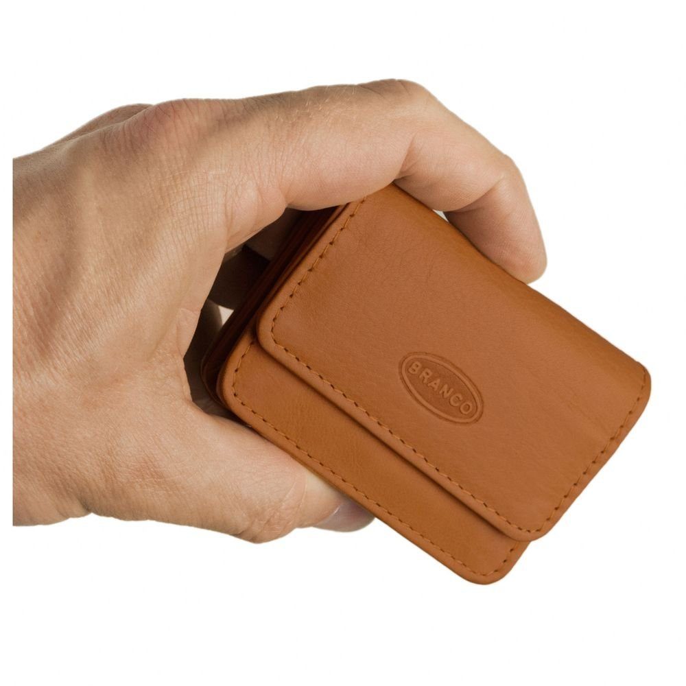 BRANCO Mini Geldbörse Sehr Kleine Geldbörse, Mini Münzbörse Leder Natur-Bei günstig online kaufen