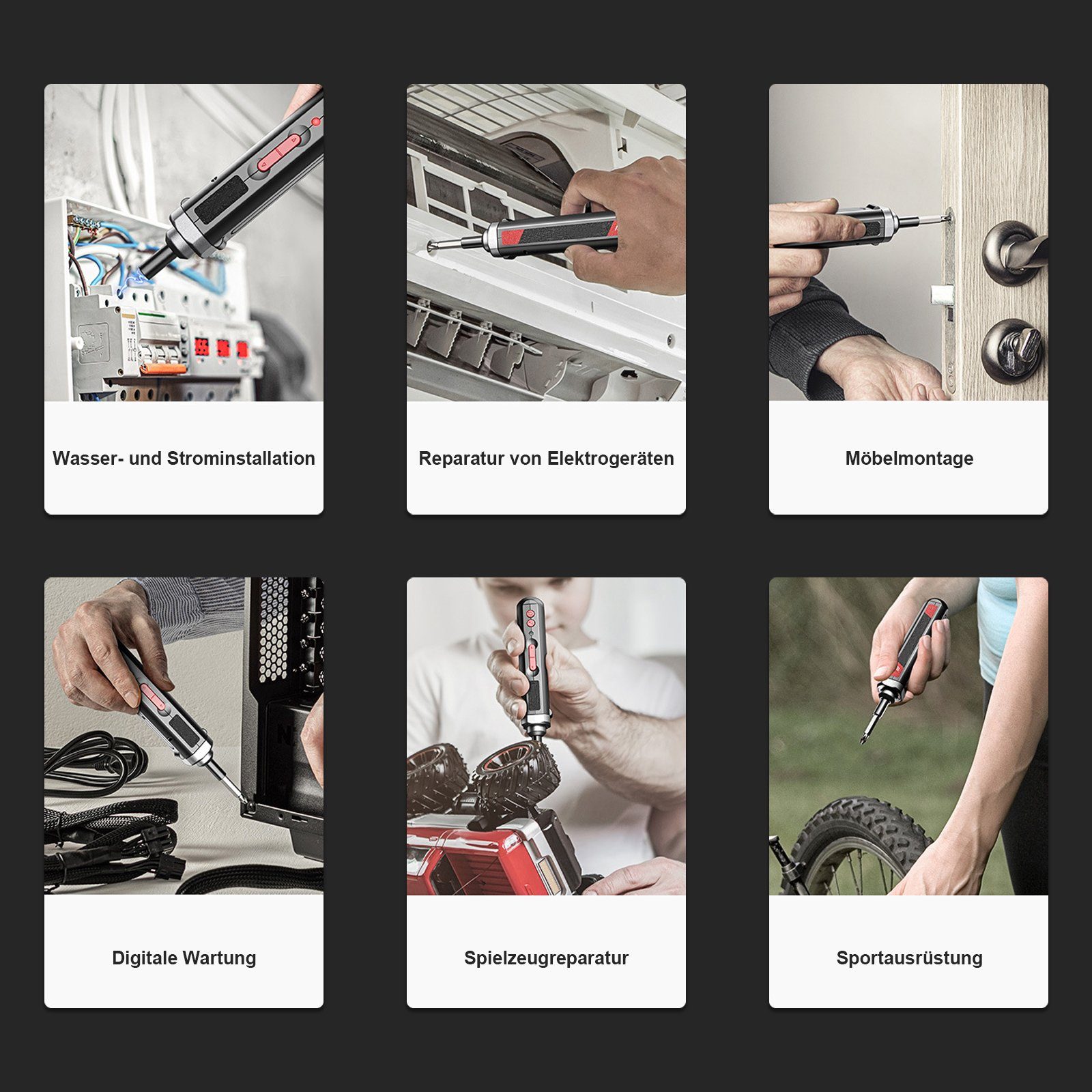 OKWISH Elektro-Schraubendreher elektrischer Schraubendreher mini Akkuschrau günstig online kaufen