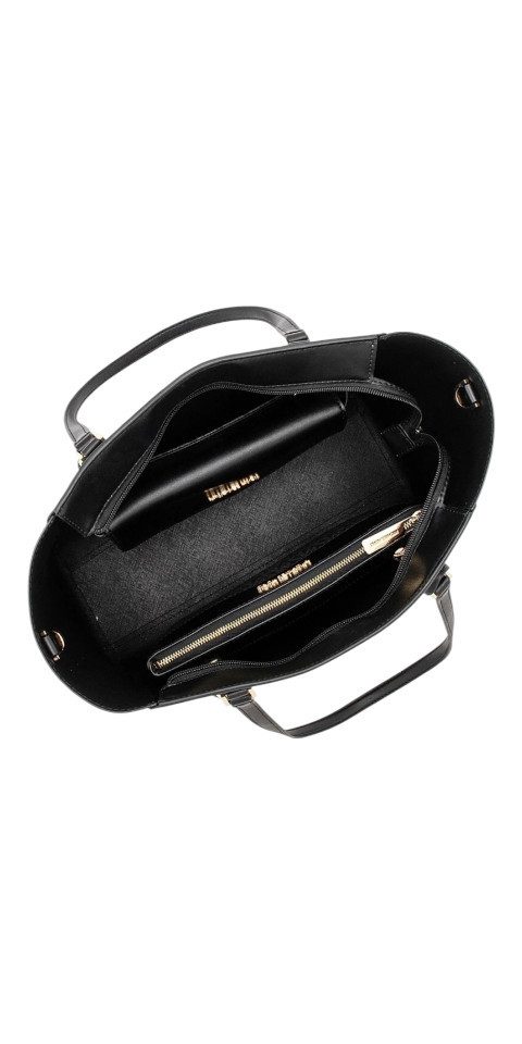 MICHAEL KORS Handtasche Michael Kors Charlotte Large 3in1 Handtasche Saffiano-Leder Schwarz