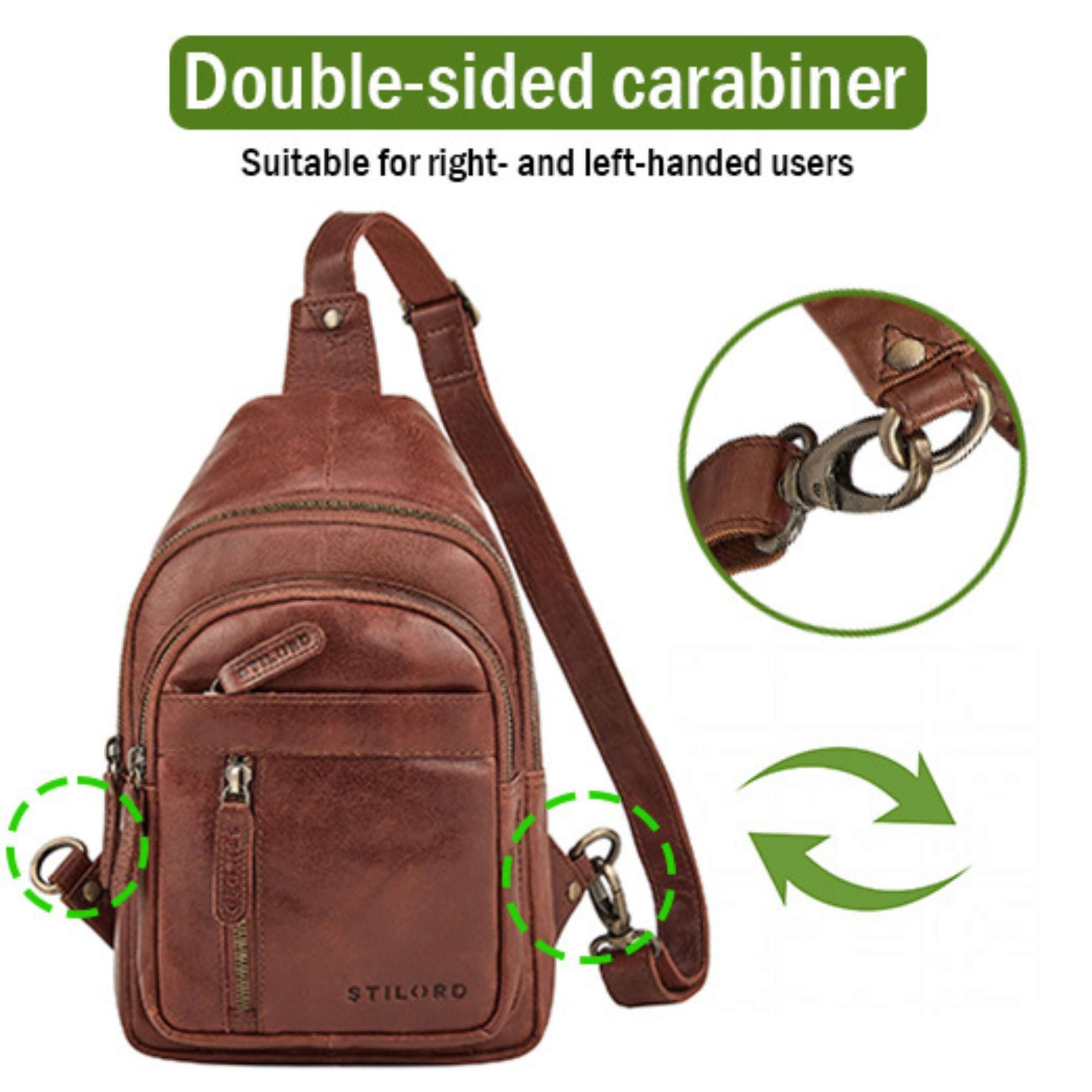 STILORD Handtasche "Montego" 2-in-1 Sling Bag aus Echtleder für Herren – Bild 3 von 5
