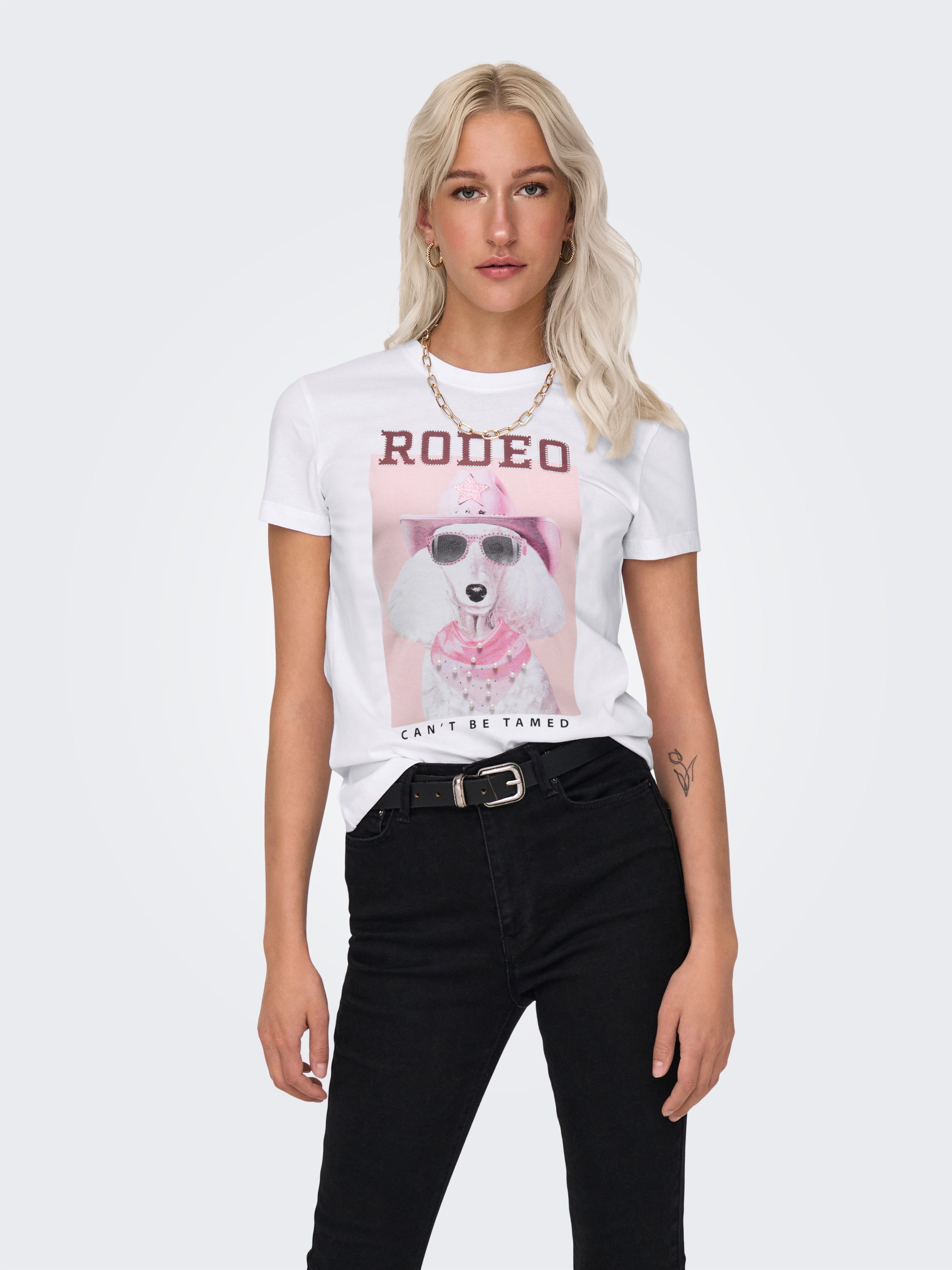 Kurzarmshirt ONLVIBE LIFE S/S GLASSES TOP BOX JRS