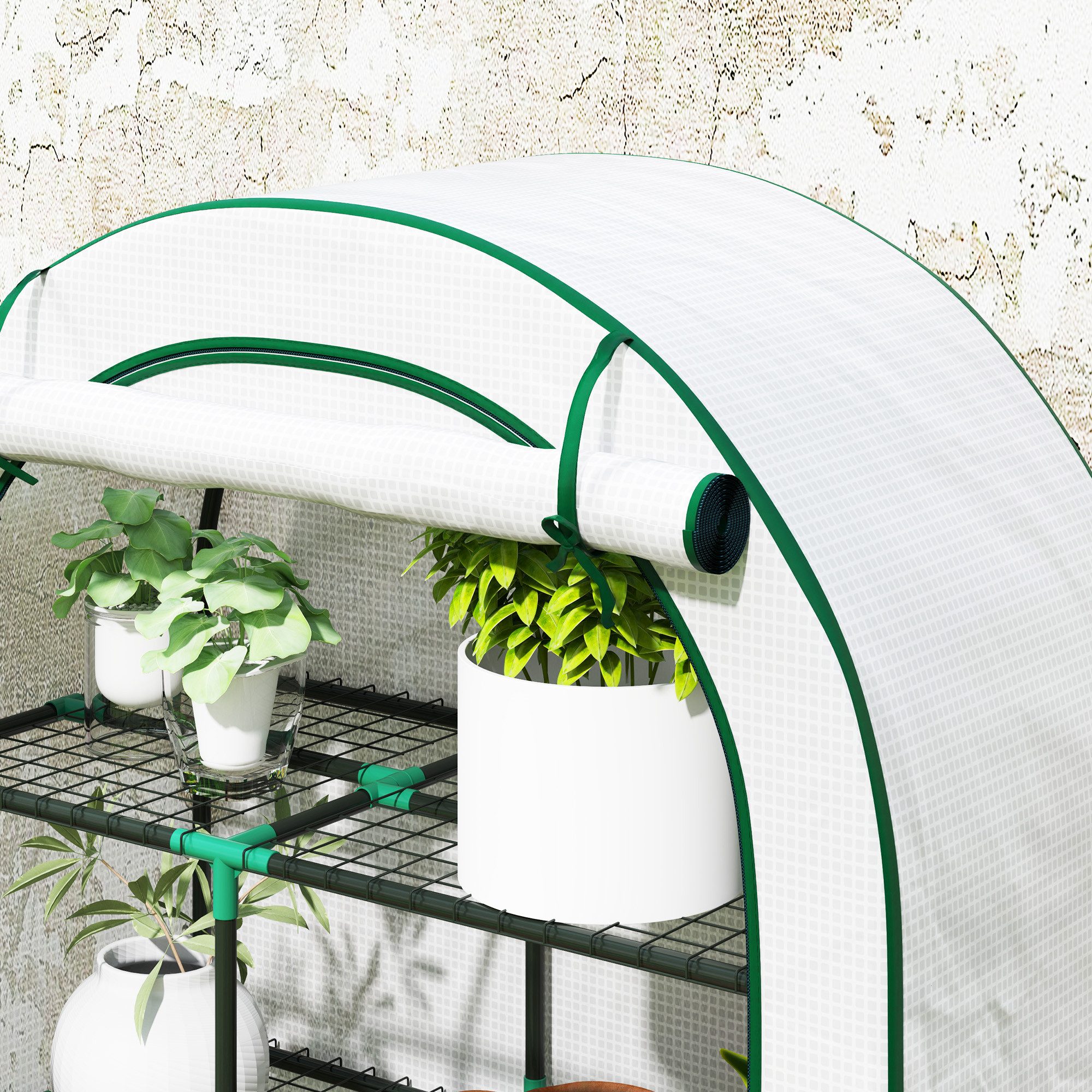 MC Star Gewächshaus mit Runddach Tür, ...