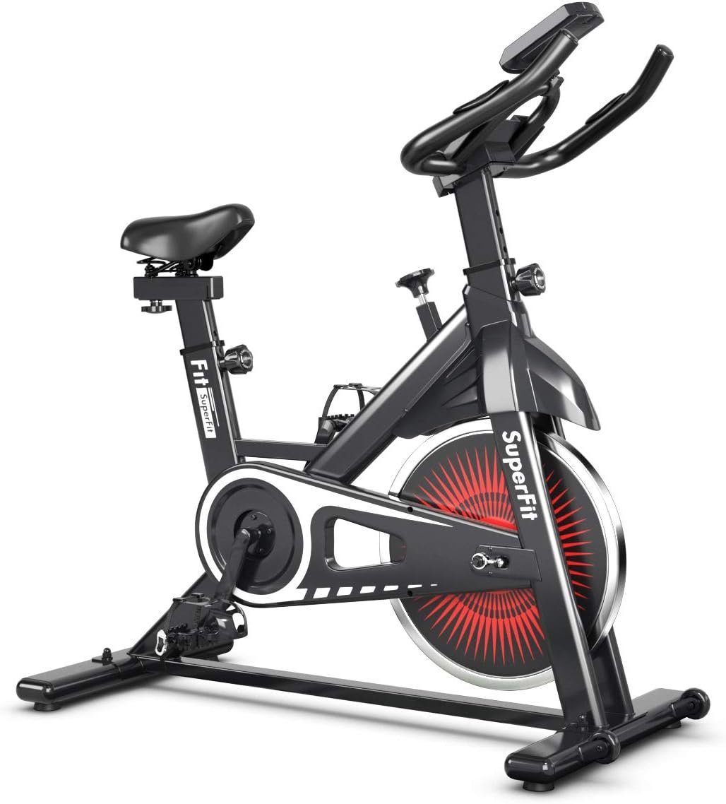KOMFOTTEU Heimtrainer Indoor Cycle Bike, mit LCD-Display, Nutzergewicht  max. 120 kg