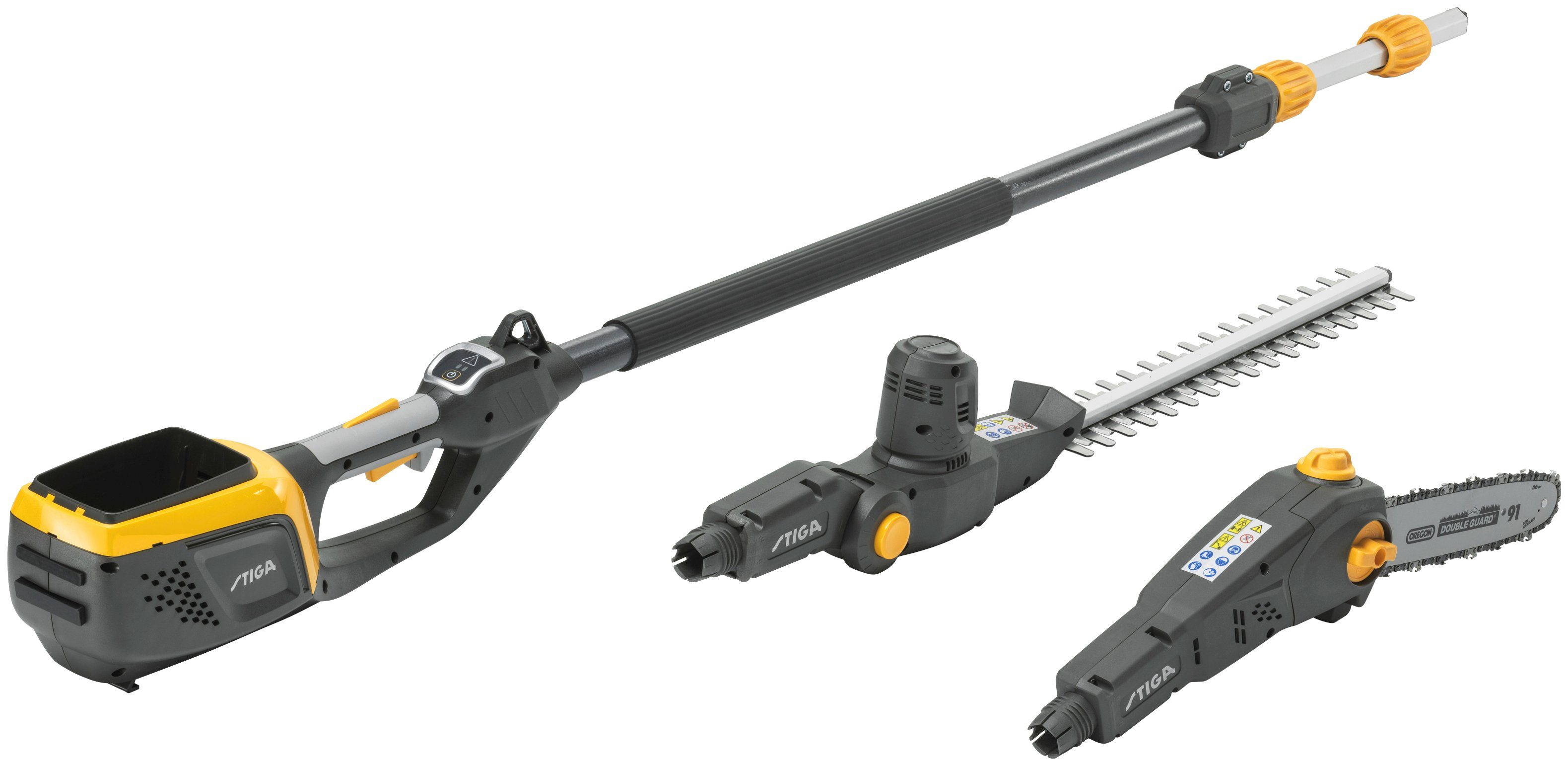 STIGA GARDEN Garten-Multifunktionsgerät MT 500e, 2-in-1, Heckenschere und Kettensäge in einem, ohne Akku und Ladegerät