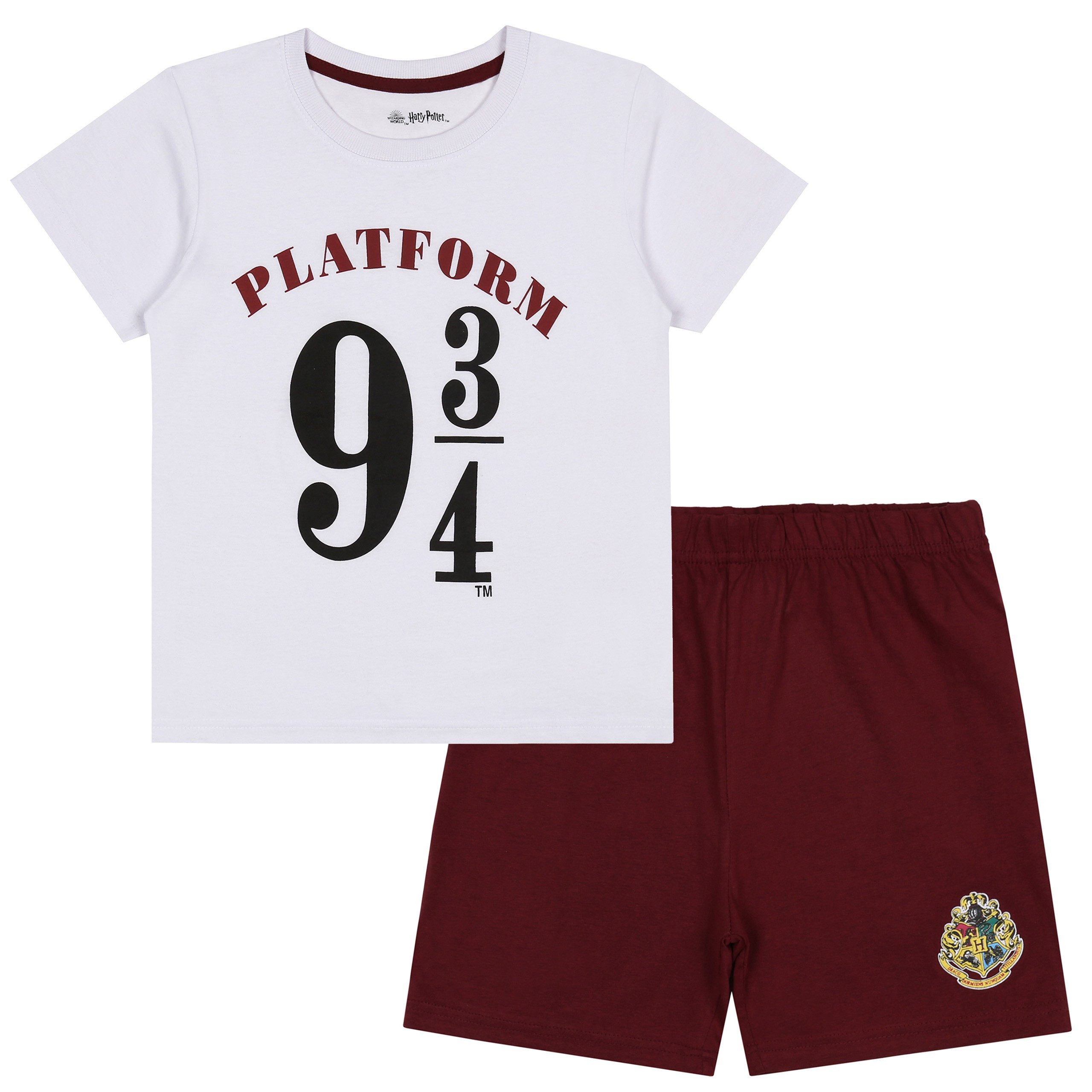 Sarcia.eu Pyjama Harry Potter Plattform 9 3/4, Jungen Pyjama, kurzarm, 100% BAUMWOLLE