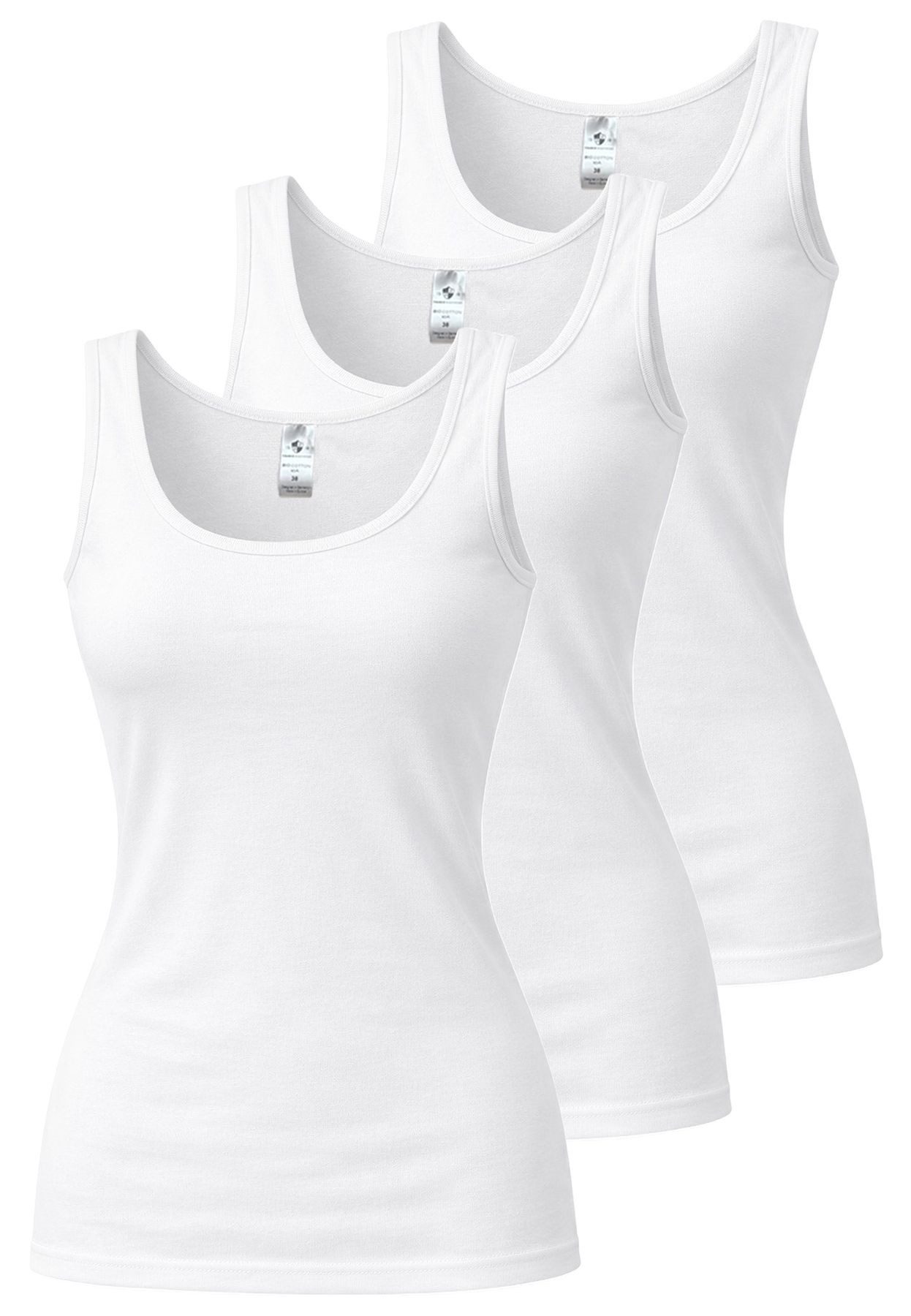 HAASIS Bodywear 1919 Achselhemd Damen CLASSIC Achselhemd 66300601-44 (Packung, 3-St., 3er Pack) Optimale Passform, pflegeleicht, formbeständig, hautfreundlich