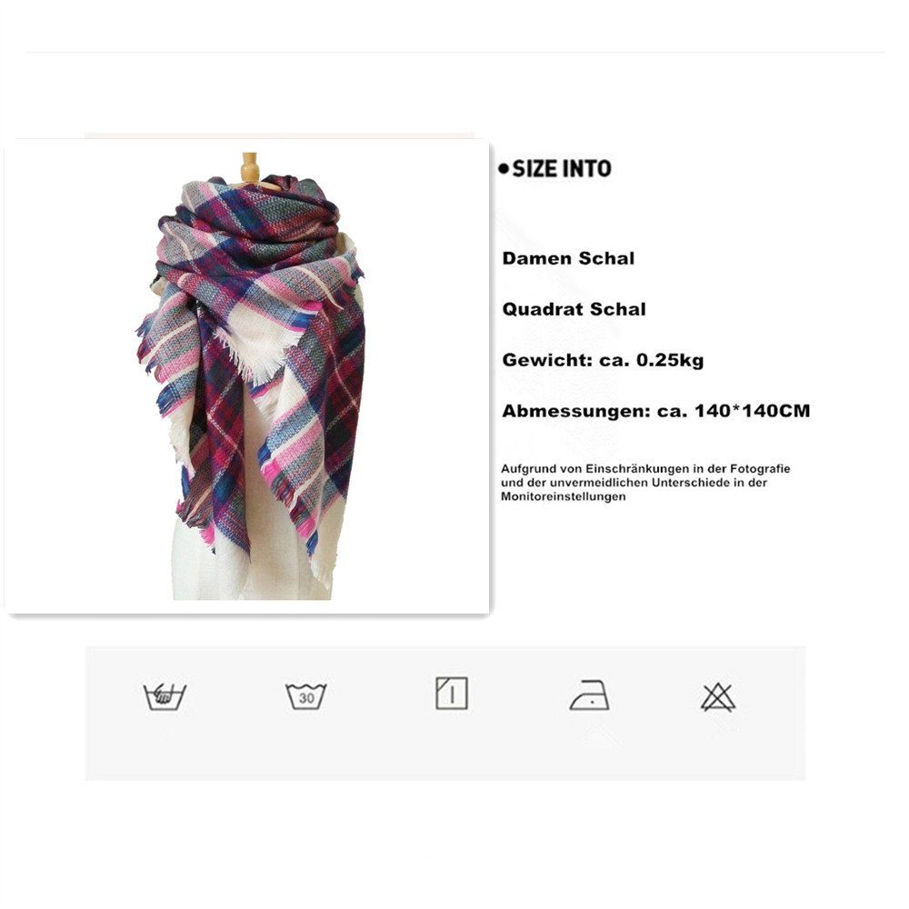 XDeer Modeschal Damen Schal Kariert übergroßer,XLDeckenschal günstig online kaufen