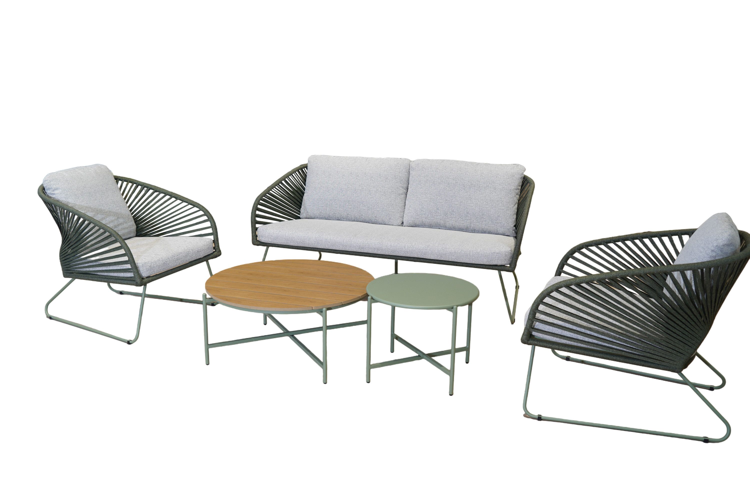 casa NOVA Gartenlounge-Set casa NOVA Lounge-Set PEACOCK LBH 163x83x58 cm grün Gartenset