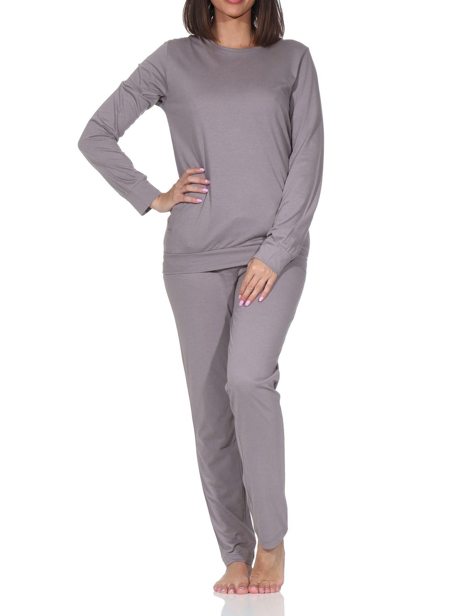 Normann Pyjama Normann Damen Schlafanzug mit in Tupfen Optik – auch in Übergröße