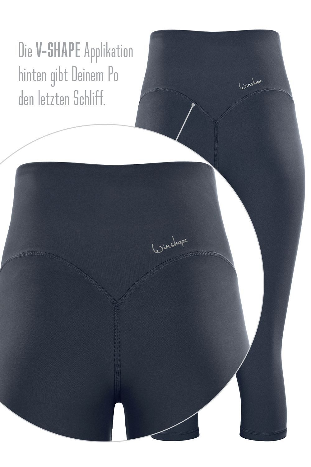 Winshape Leggings 3/4 Functional Comfort HWL217C mit V-Shape Applikation und Core-Bund – Bild 5 von 5