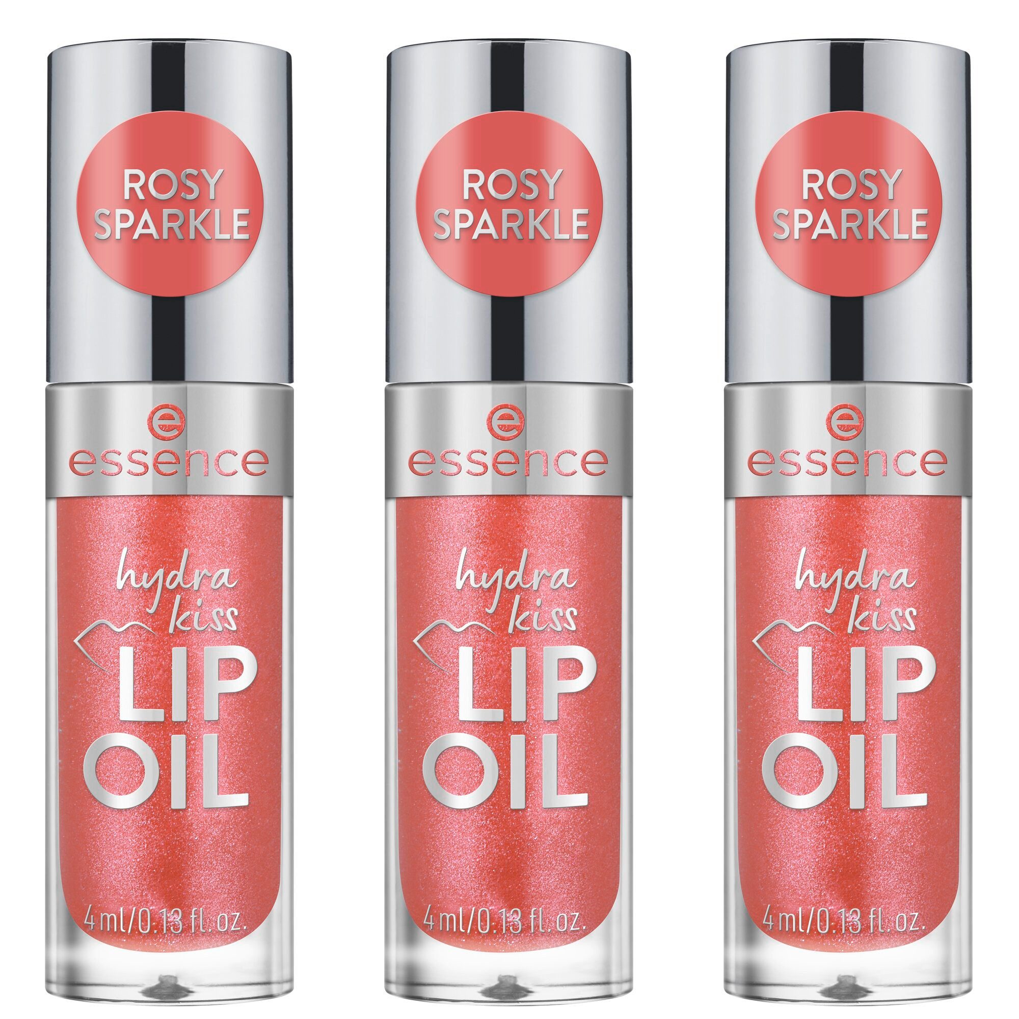 Essence Lipgloss HYDRA KISS LIP OIL, 3-tlg., mit hochglänzendem Finish
