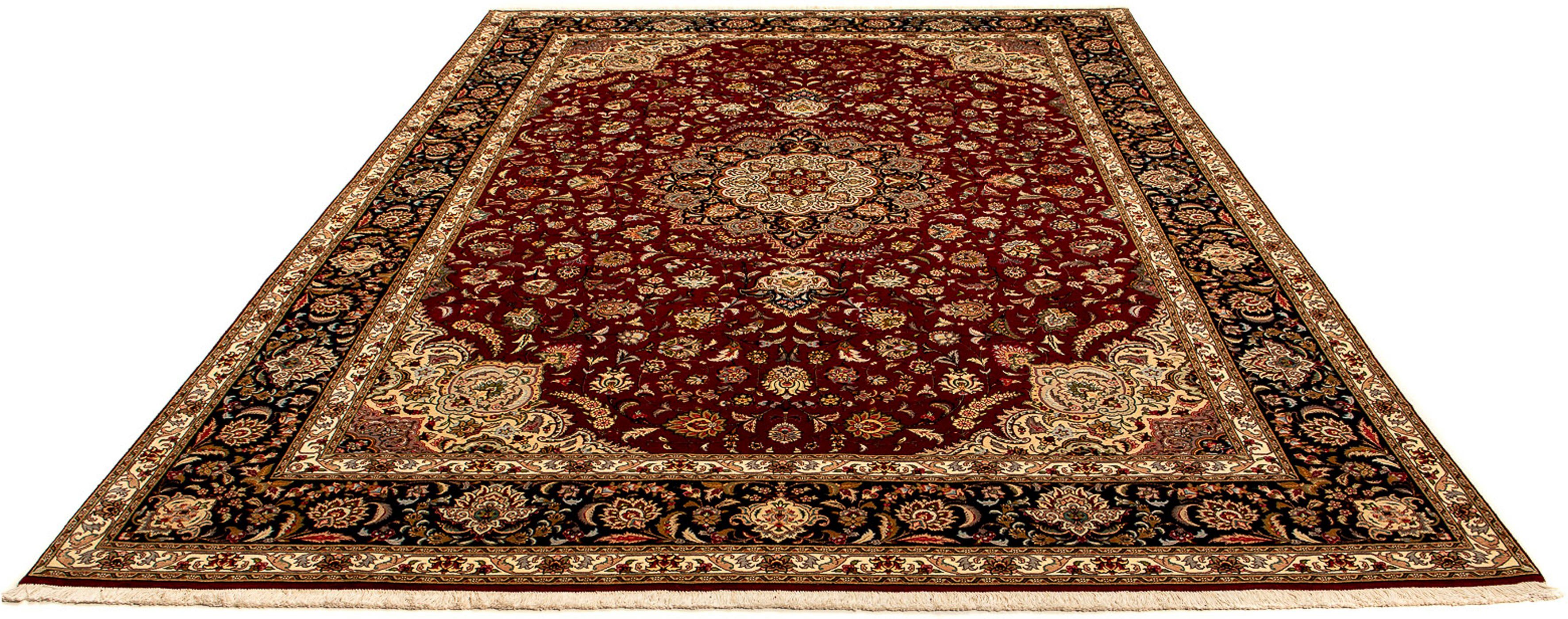 Orientteppich Perser - Täbriz - Royal - 353 x 254 cm - dunkelrot, morgenland, rechteckig, Höhe: 7 mm, Wohnzimmer, Handgeknüpft, Einzelstück mit Zertifikat