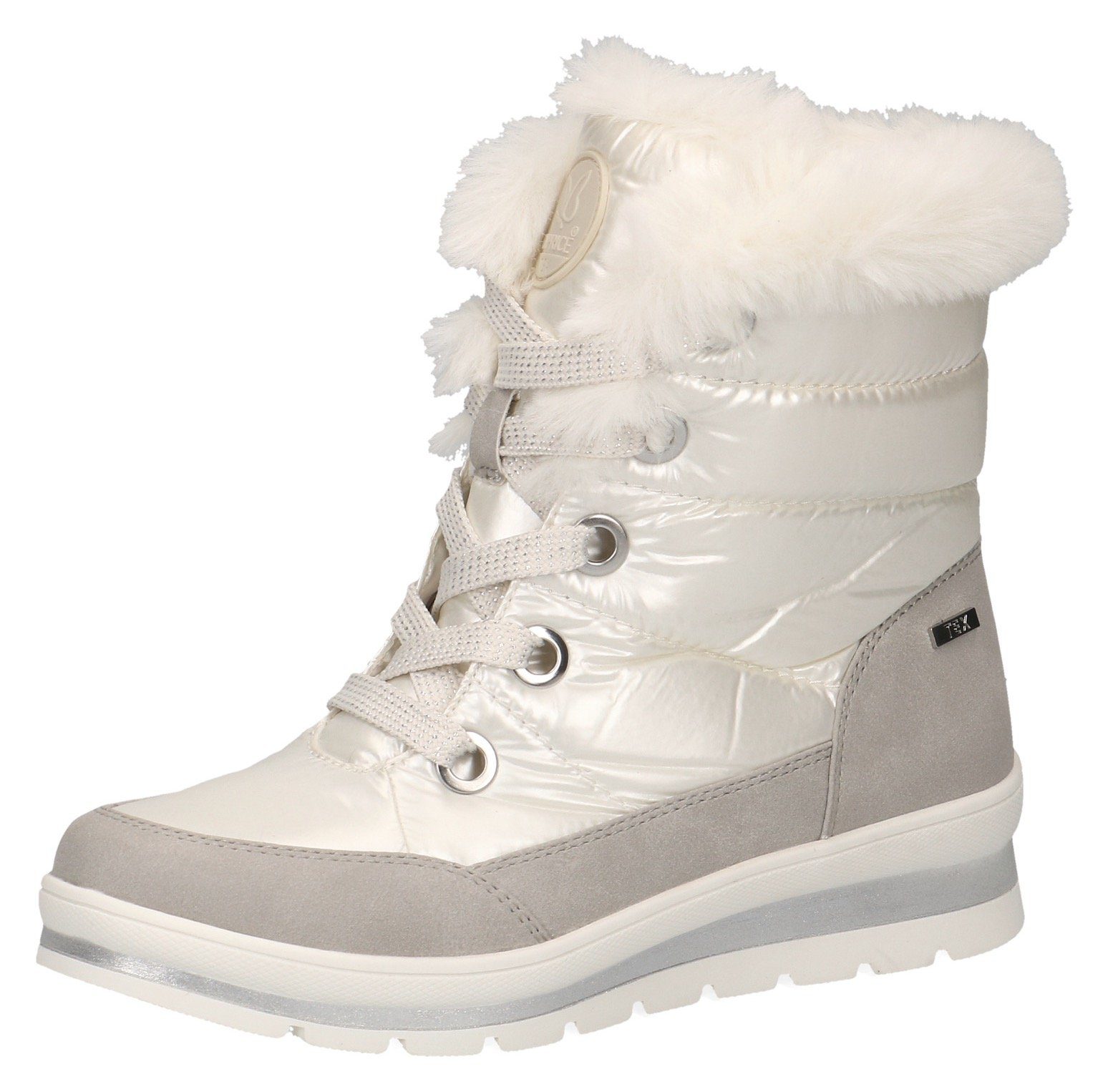 Caprice Winterboots mit wasserabweisender TEX-Membran ecru