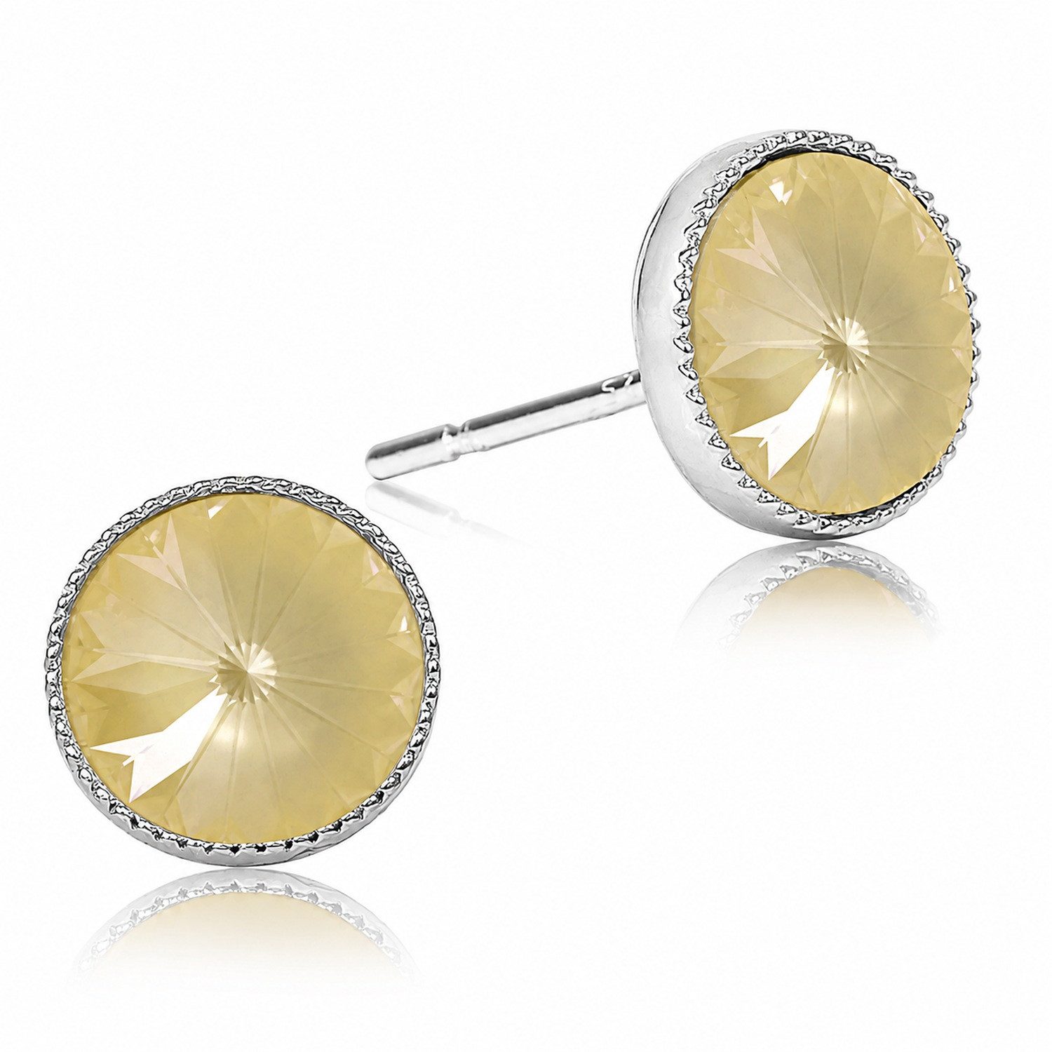 LUISIA® Paar Ohrstecker LUISIA® Solitär Ohrstecker "Joy" mit Kristallen von Swarovski®, Viele Farben verfügbar