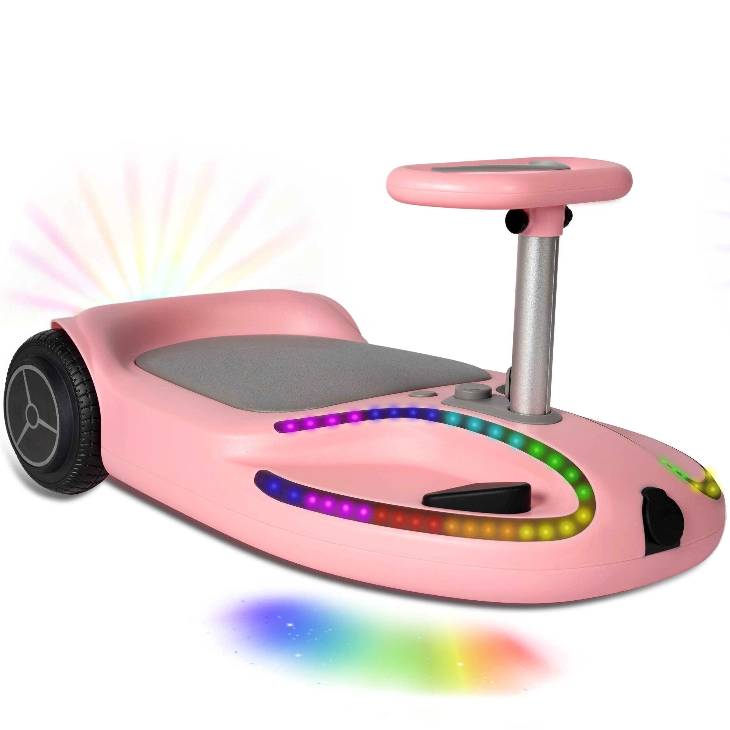 Vankel Go-Kart Mini Elektro Kettcar 180W Motor, 24V Lithium Akku, 360° Wendigkeit