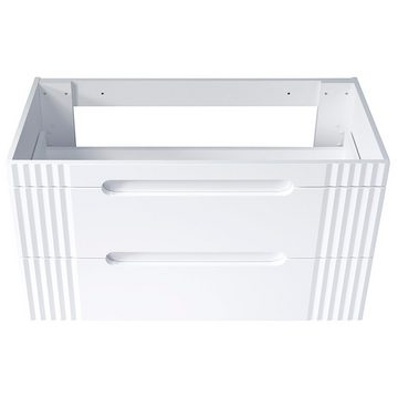 Lomadox Waschbeckenunterschrank FAIRFIELD-56 weiß, 2 Softclose-Auszüge 120/62/45,8 cm