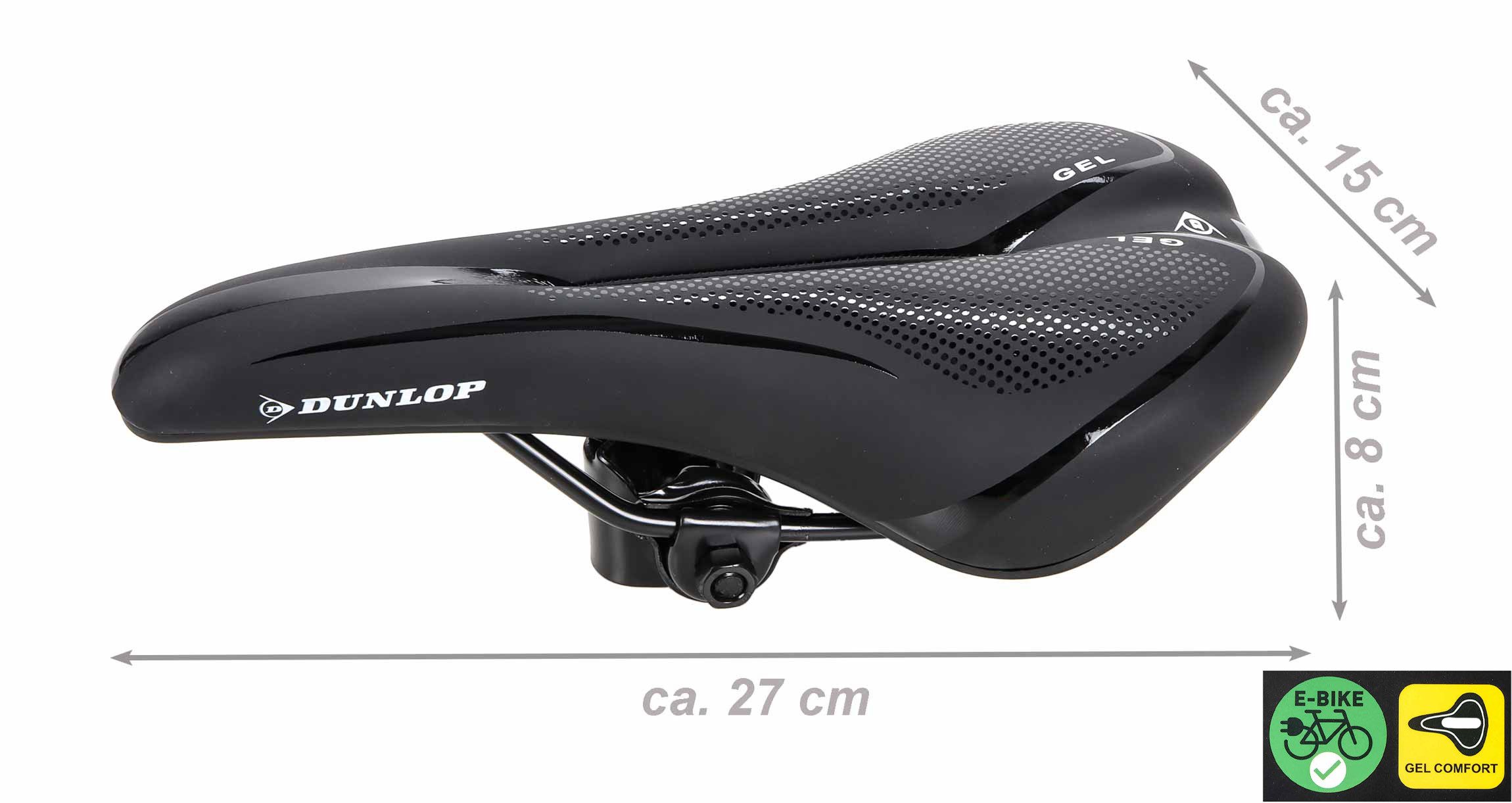 Dunlop Fahrradsattel Fahrradsattel gepolstert (1-tlg., Sattel ergonomisch geformt, Comfort Zone), Fahrradsattel für Damen und Herren – Bild 2 von 5