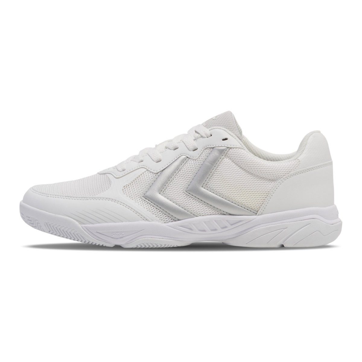 hummel Hallen-Indoorschuhe AEROTEAM III weiss/silbergrau Herren Badmintonschuh