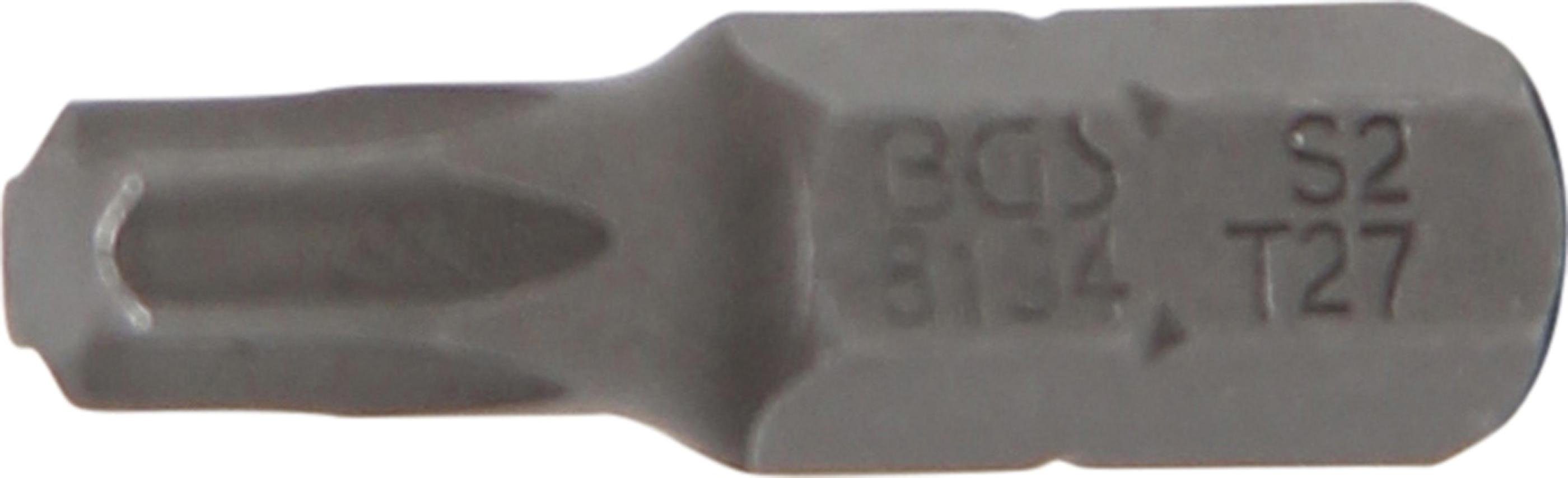 BGS technic Bit-Schraubendreher Bit, Antrieb Außensechskant 6,3 mm (1/4), T-Profil (für Torx) T27