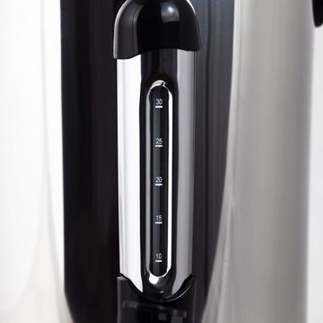 Grafner Heißgetränke- und Glühweinautomat XL Heißgetränkeautomat Glühweinkocher 1500 Watt 8,8 Liter, 1500 W, 8,8 Liter, Platz für 30 Tassen, wärmeisolierte Griffe
