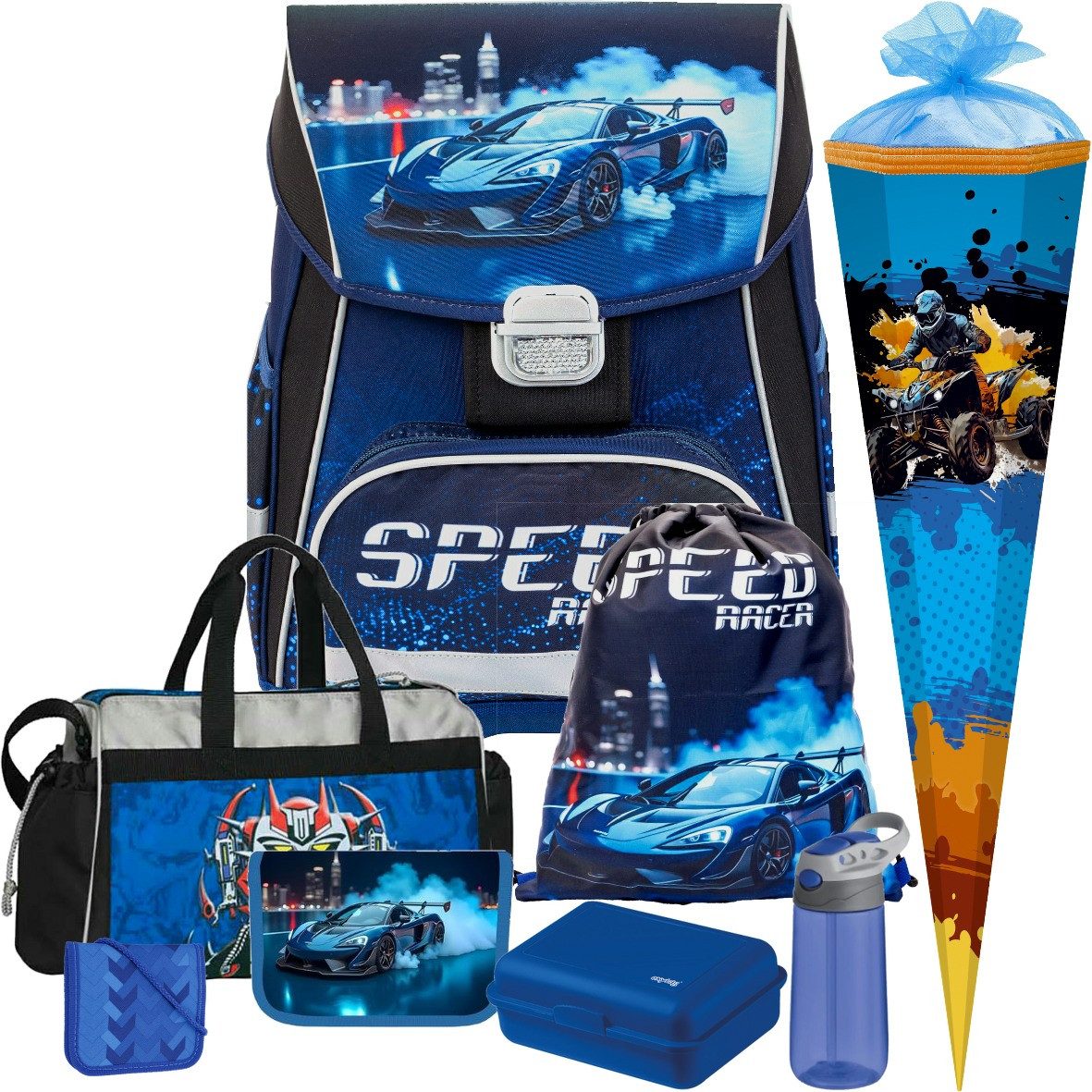 OXYBAG Schulranzen 1.Klasse Jungen in unterschiedlichen Sets (8-tlg)